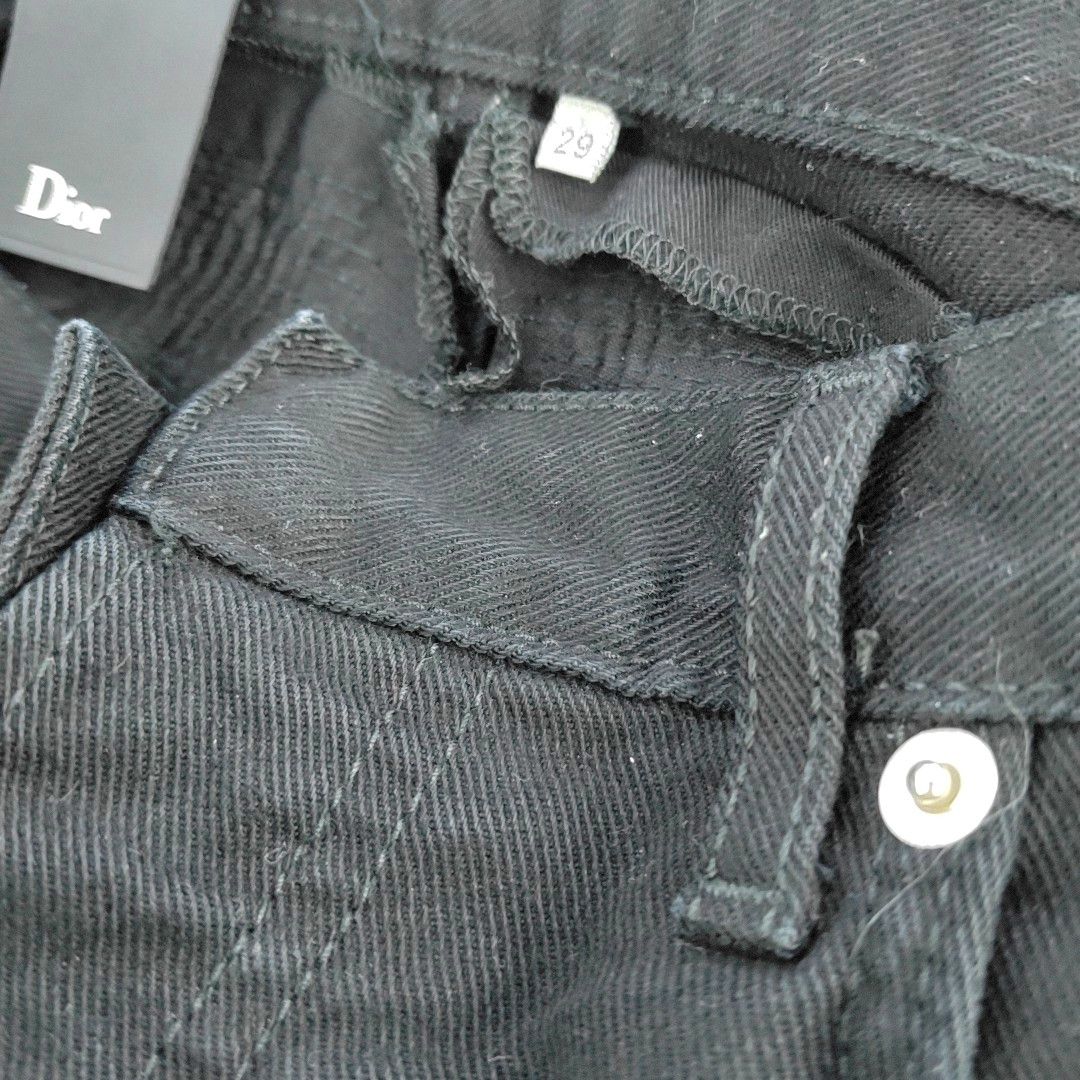 Dior Dior Homme Distressed Black Denim Size 29 Size US 29 - 6 Thumbnail