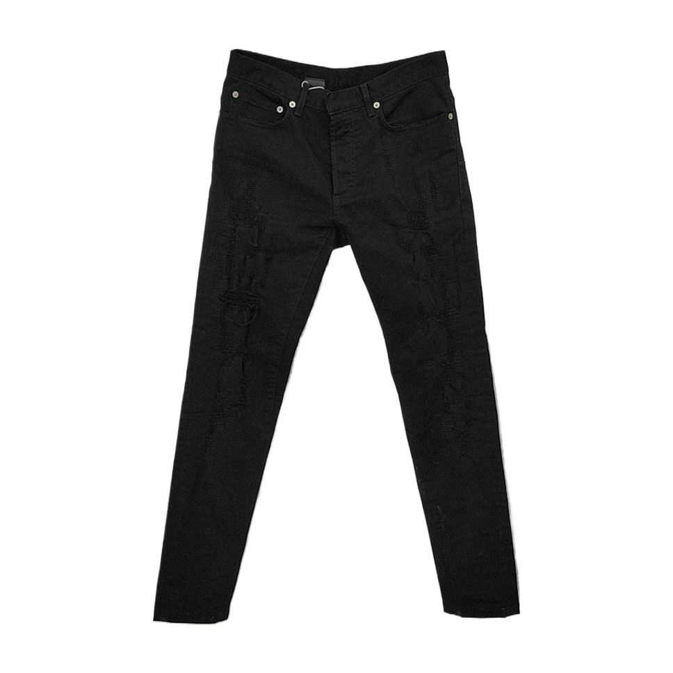Dior Dior Homme Distressed Black Denim Size 29 Size US 29 - 2 Thumbnail