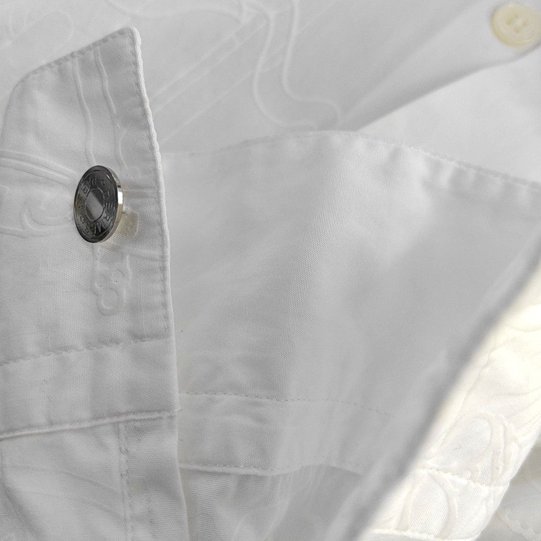 Hermes Hermès White Cotton Long Sleeve Shirt M Size US XXS / EU 40 - 7 Thumbnail