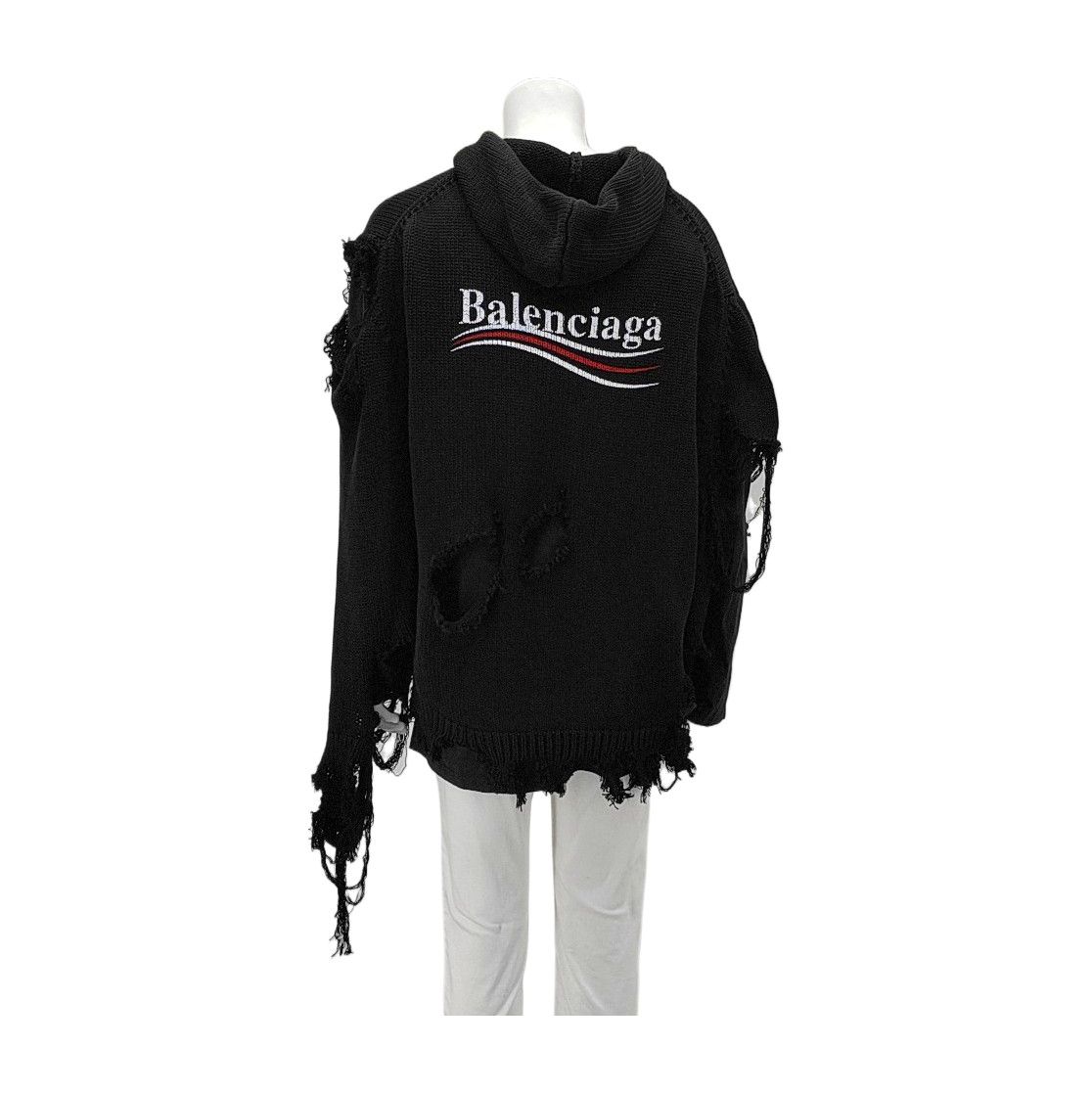 Balenciaga Balenciaga Distressed Campaign Logo Hoodie Size S Size US S / EU 44-46 / 1 - 3 Thumbnail