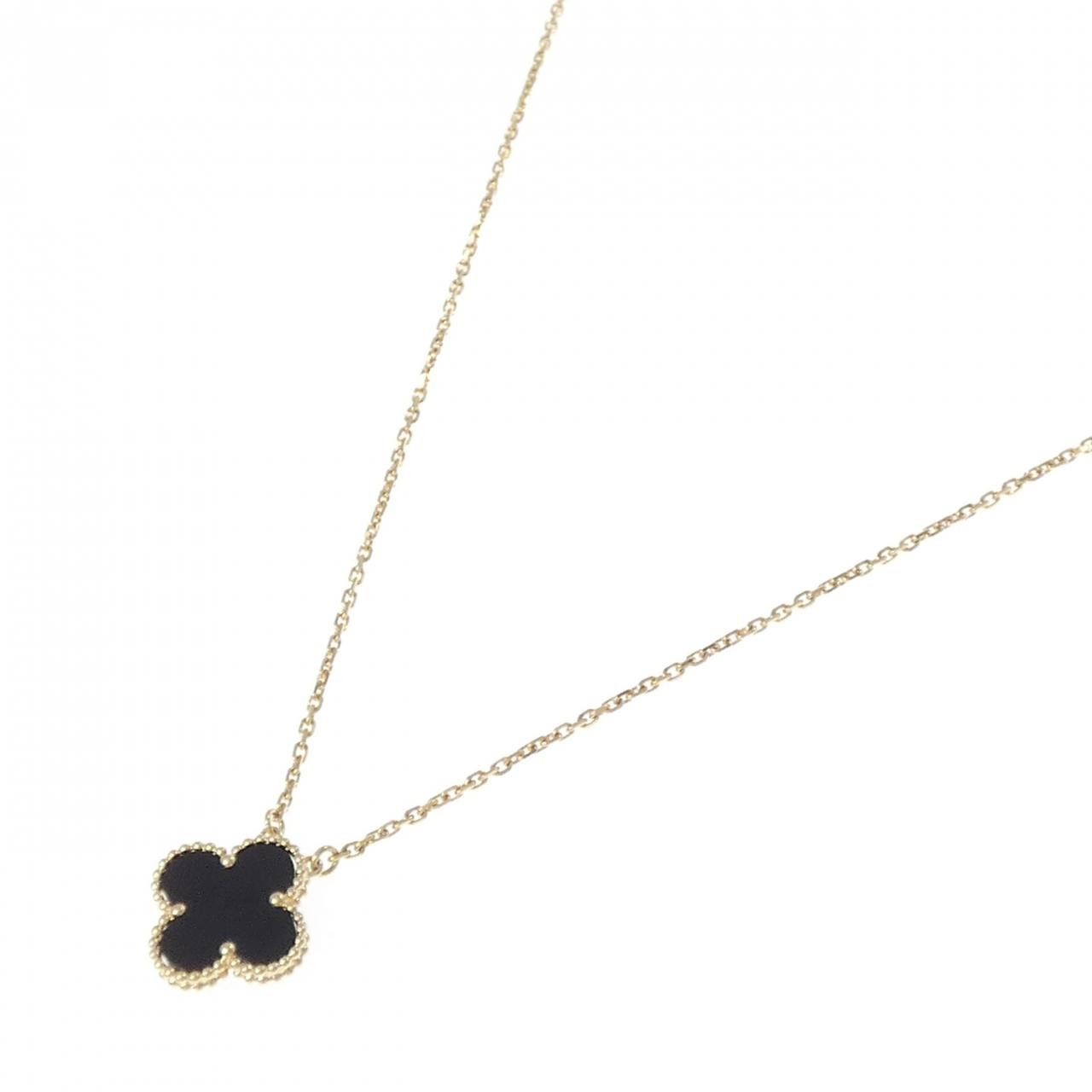 Van Cleef & Arpels Van Cleef & Arpels Van Cleef & Arpels Vintage Alhambra Onyx 18K Yellow Gold Necklace Precious Metal Necklace VCARA45800 DUTY FREE for USA Size ONE SIZE - 2 Thumbnail