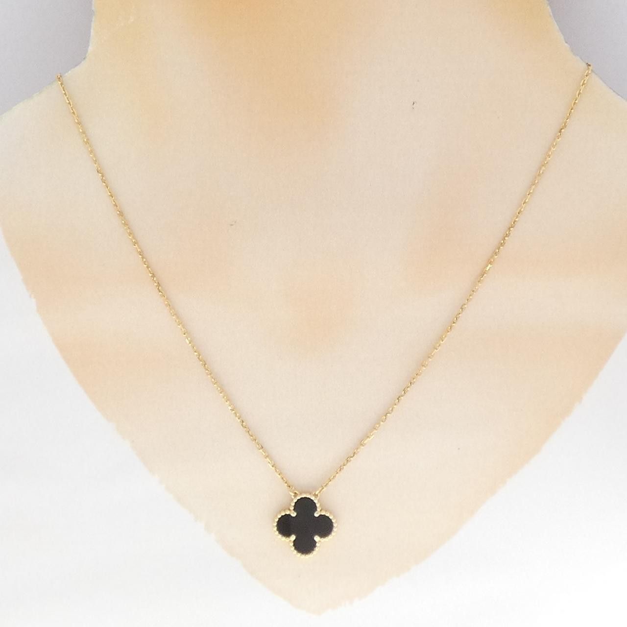 Van Cleef & Arpels Van Cleef & Arpels Van Cleef & Arpels Vintage Alhambra Onyx 18K Yellow Gold Necklace Precious Metal Necklace VCARA45800 DUTY FREE for USA Size ONE SIZE - 5 Thumbnail