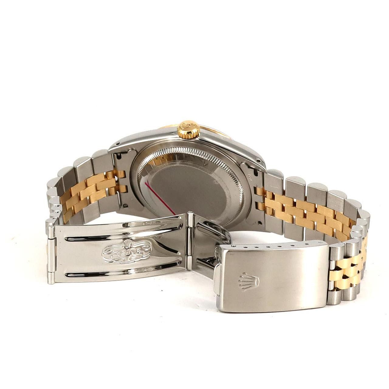 Rolex Rolex Rolex Datejust Stainless Steel Yellow Gold Wristwatch Metal Automatic 16233 DUTY FREE for USA Size ONE SIZE - 6 Thumbnail