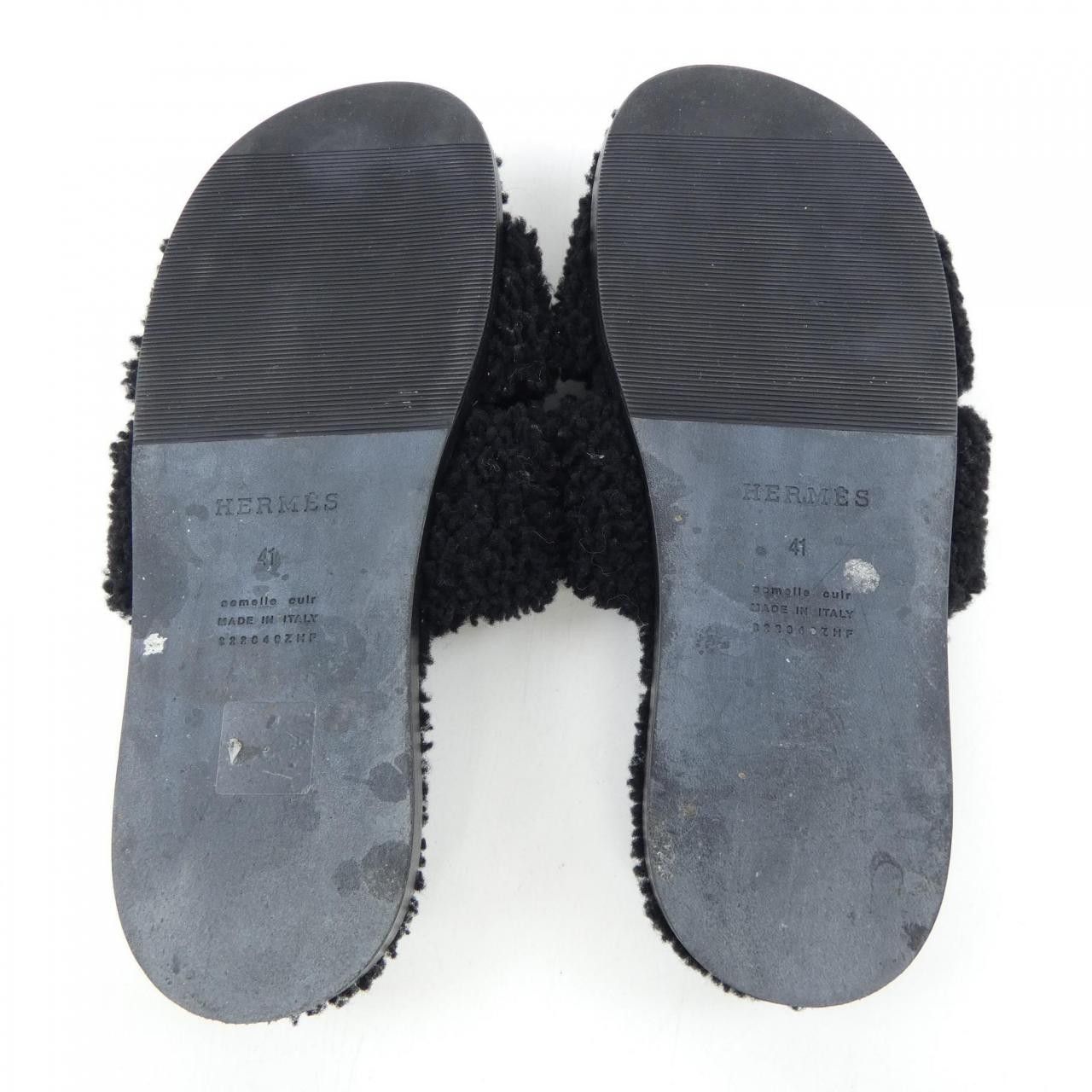 Hermes Hermes Hermes Izmir Sheepskin Sandals 41 Leather Shoes DUTY FREE for USA Size ONE SIZE - 4 Thumbnail