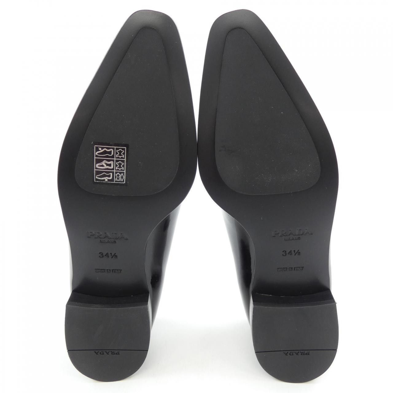 Prada Prada Prada Triangle Logo Leather Shoes Leather Shoes 1D193N DUTY FREE for USA Size ONE SIZE - 4 Thumbnail