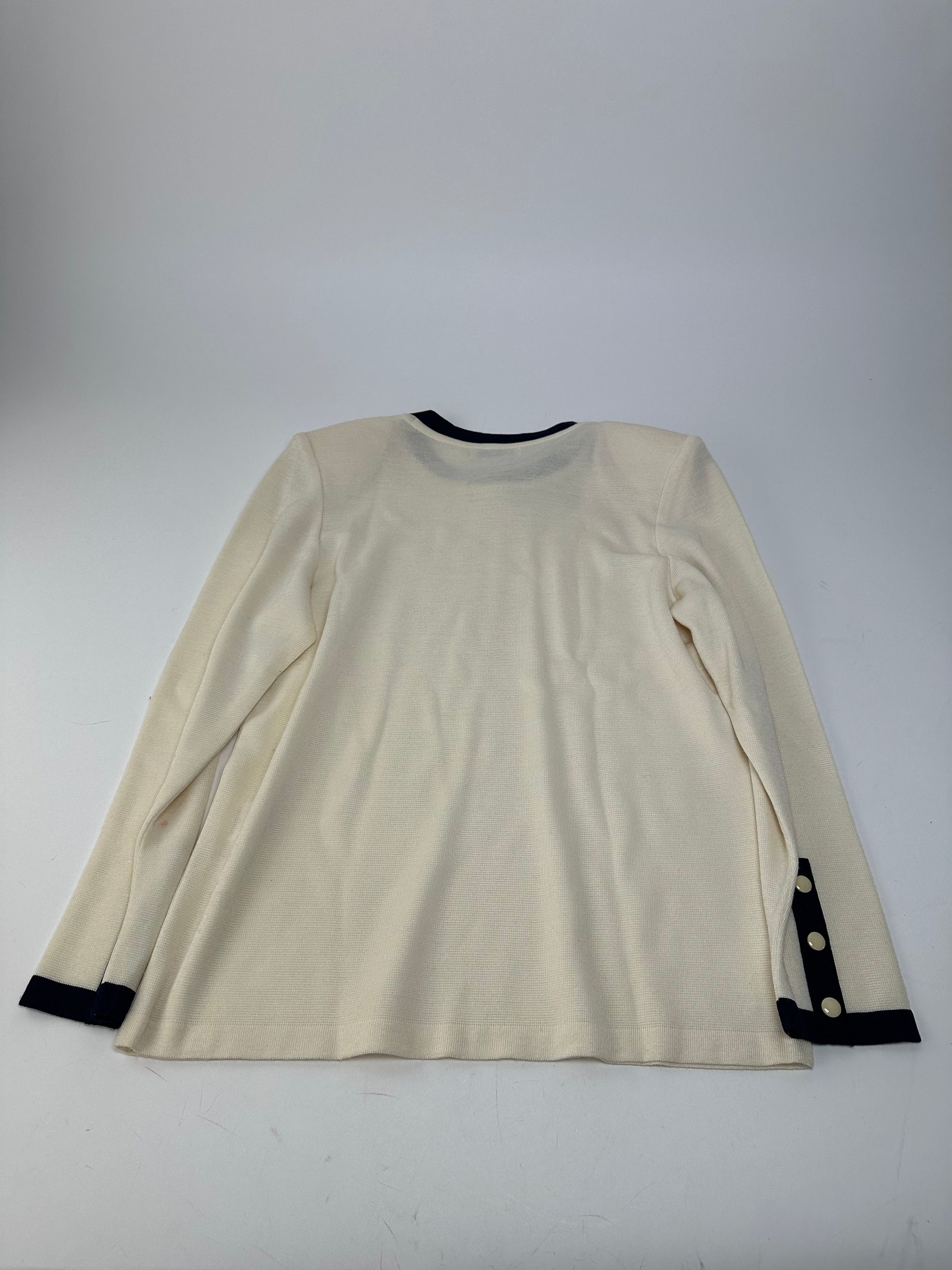 Yves Saint Laurent Vintage Wool Sweater Cream Navy M Size M / US 6-8 / IT 42-44 - 8 Thumbnail