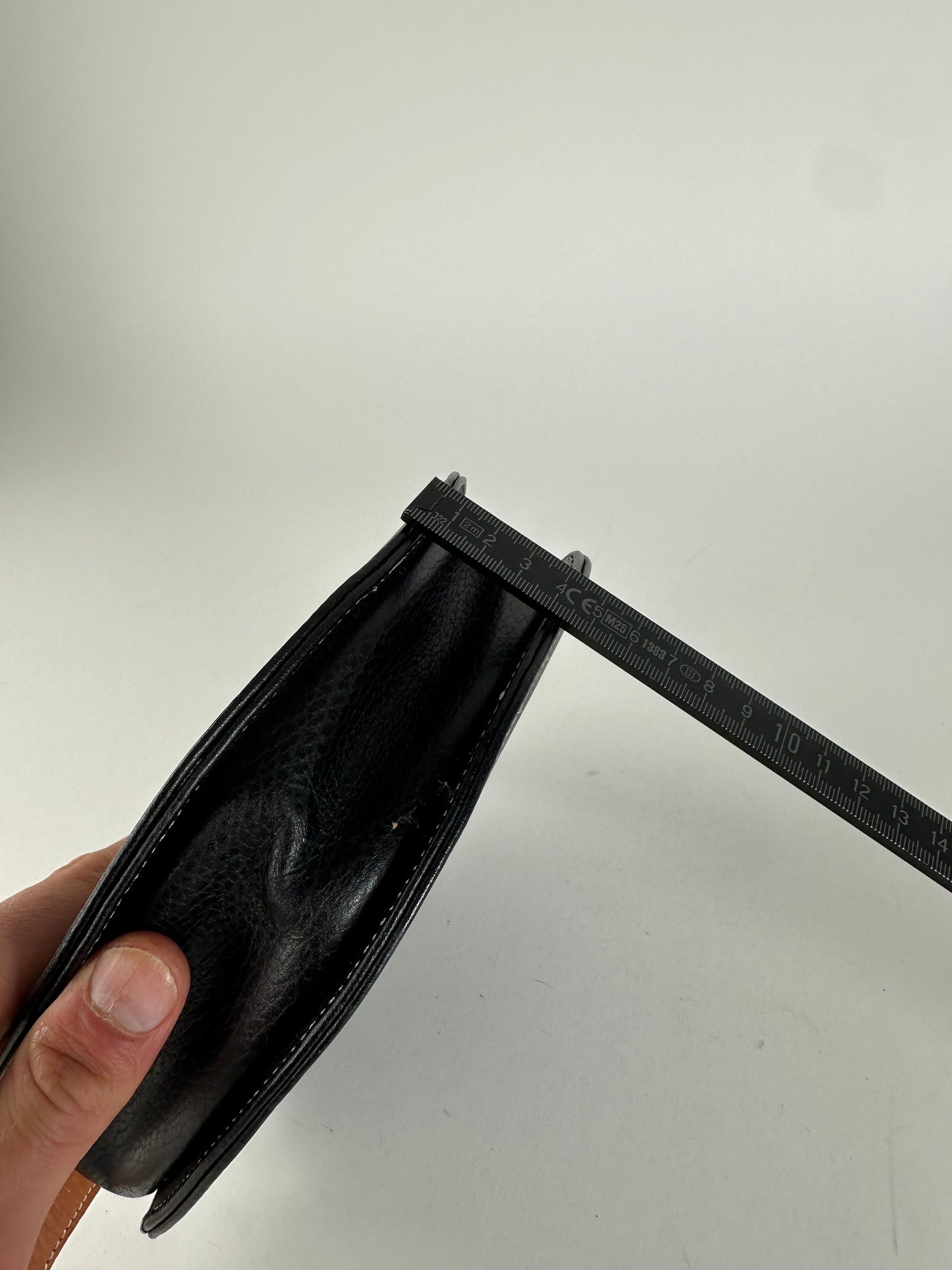 Courreges Vintage Courrèges Round Leather Crossbody Bag Black Brown Size ONE SIZE - 14 Thumbnail