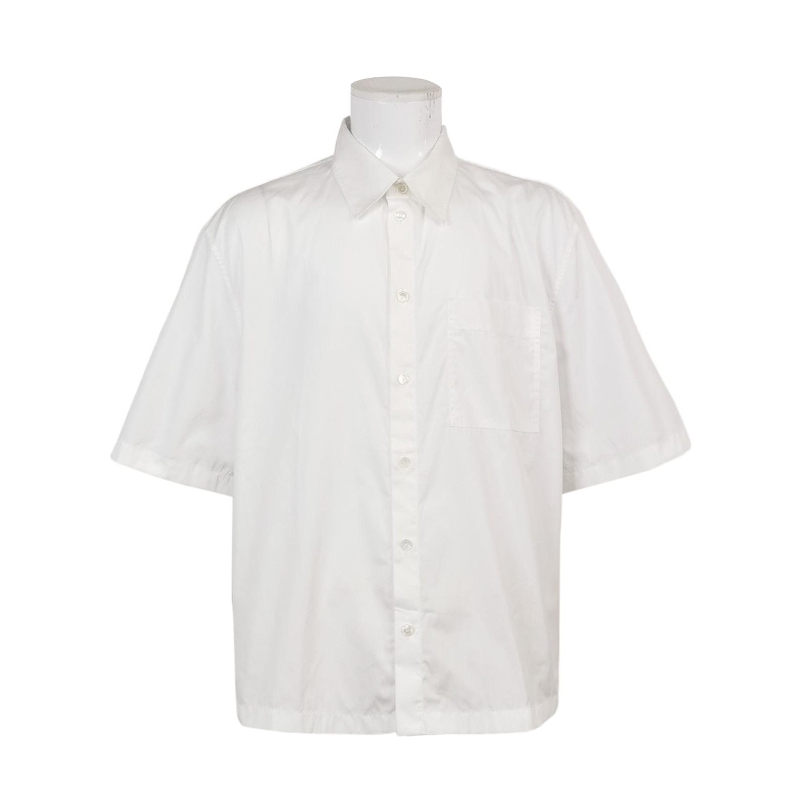 Bottega Veneta Bottega Veneta White Cotton Short Sleeve Shirt 54 Size US L / EU 52-54 / 3 - 2 Thumbnail