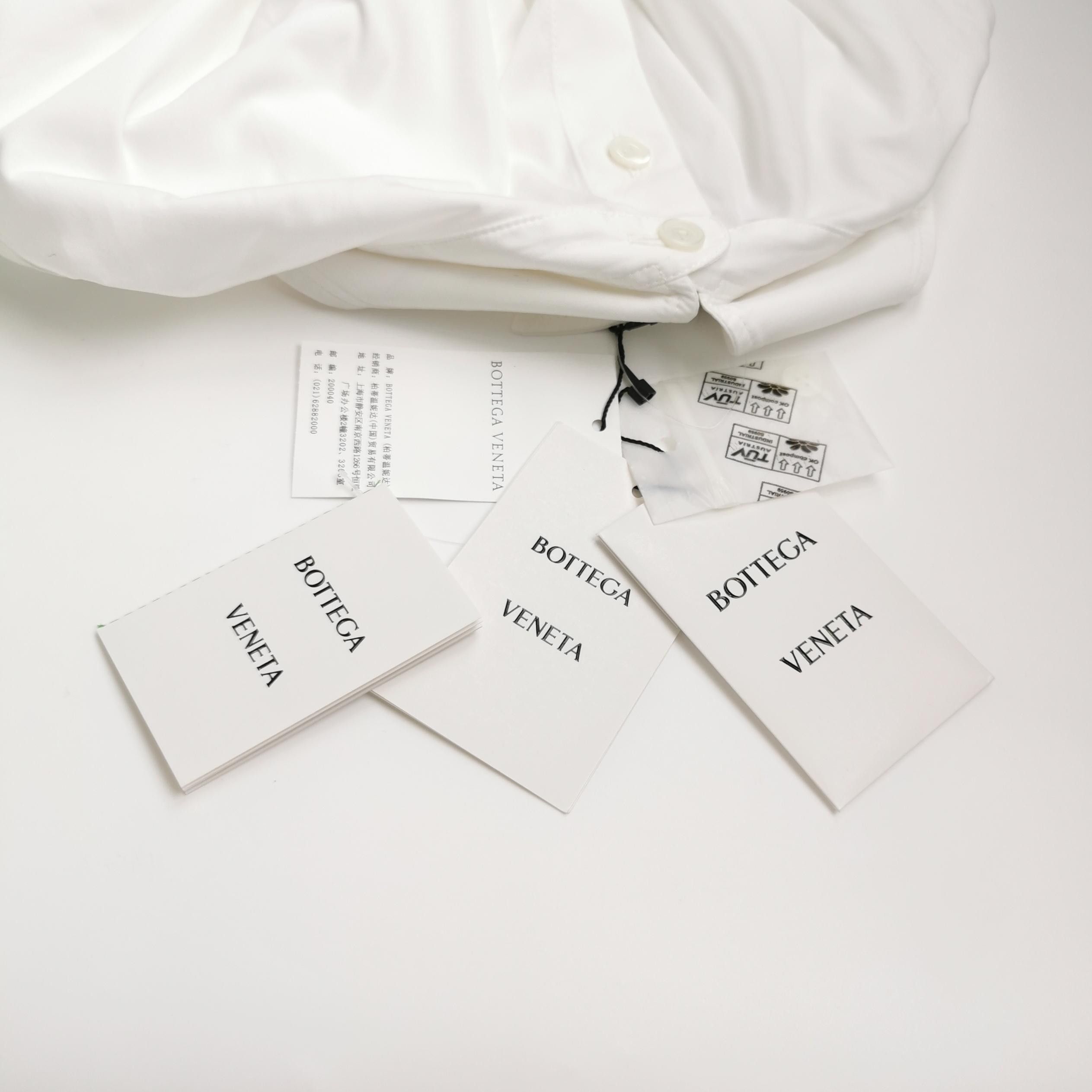 Bottega Veneta Bottega Veneta White Cotton Short Sleeve Shirt 54 Size US L / EU 52-54 / 3 - 5 Thumbnail