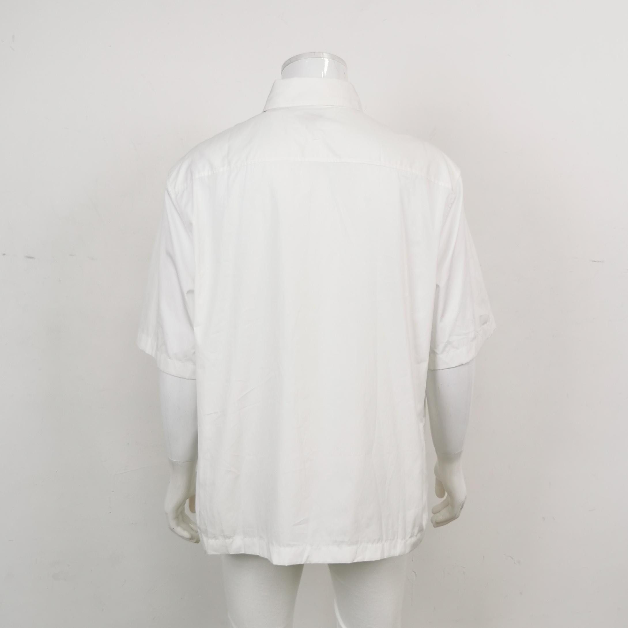 Bottega Veneta Bottega Veneta White Cotton Short Sleeve Shirt 54 Size US L / EU 52-54 / 3 - 3 Thumbnail