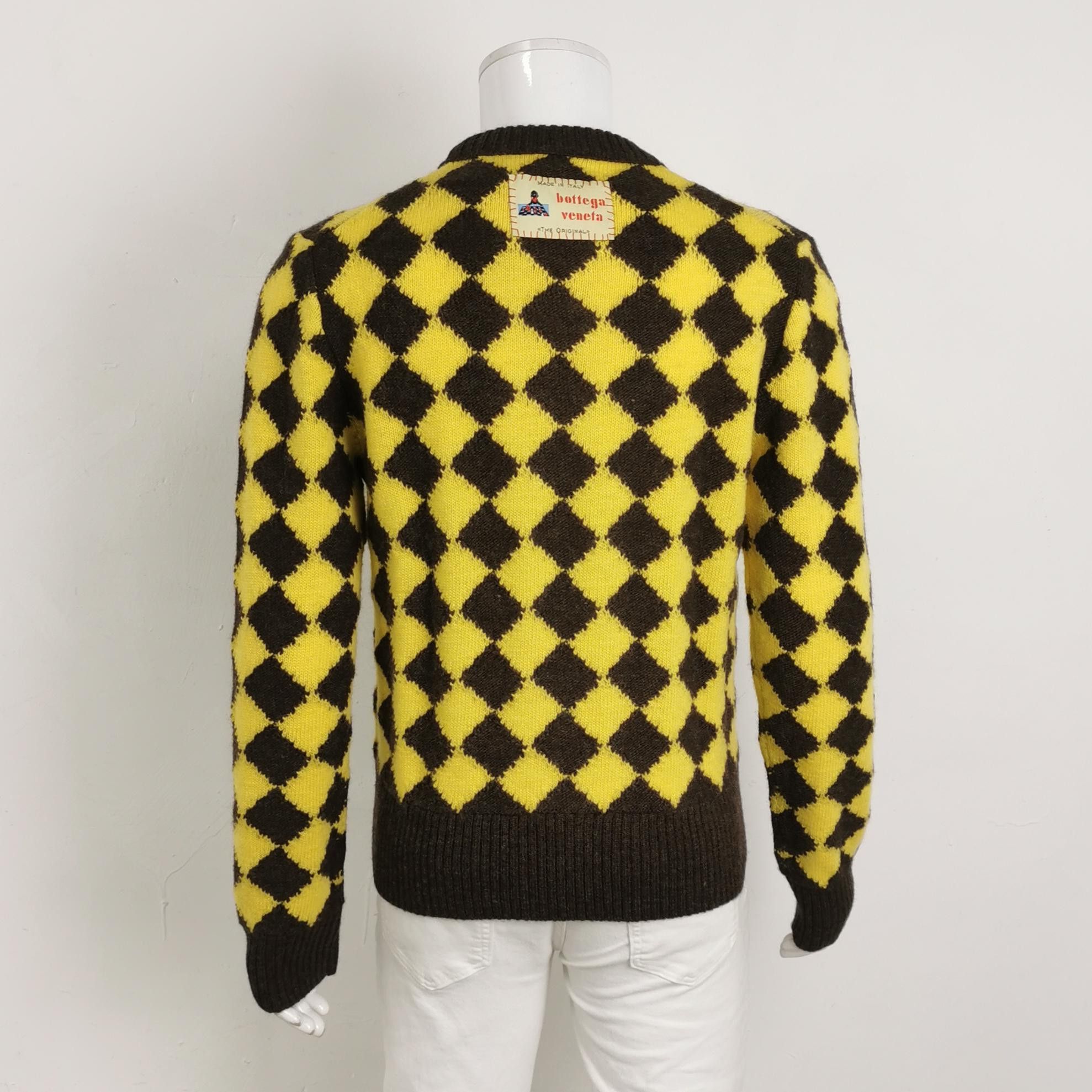 Bottega Veneta Bottega Veneta Checkerboard Wool Sweater Size M Size US M / EU 48-50 / 2 - 3 Thumbnail
