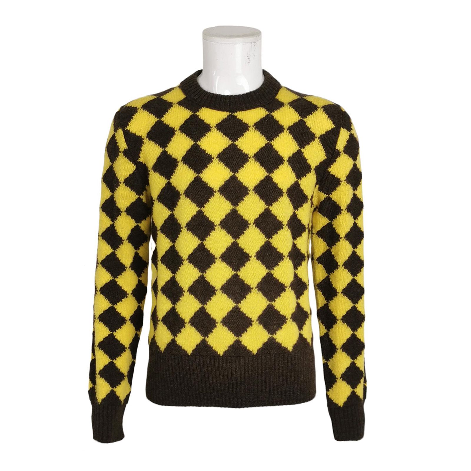 Bottega Veneta Bottega Veneta Checkerboard Wool Sweater Size M Size US M / EU 48-50 / 2 - 2 Thumbnail
