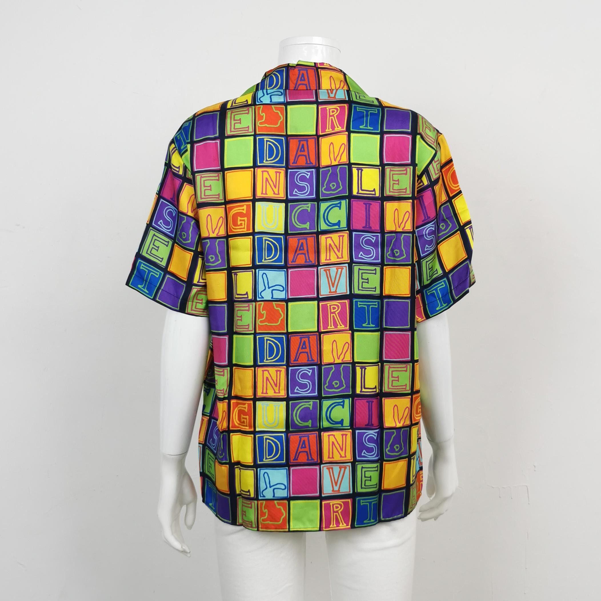 Gucci Gucci Silk Multi-Color Graphic Block Shirt 44 Size US S / EU 44-46 / 1 - 2 Thumbnail