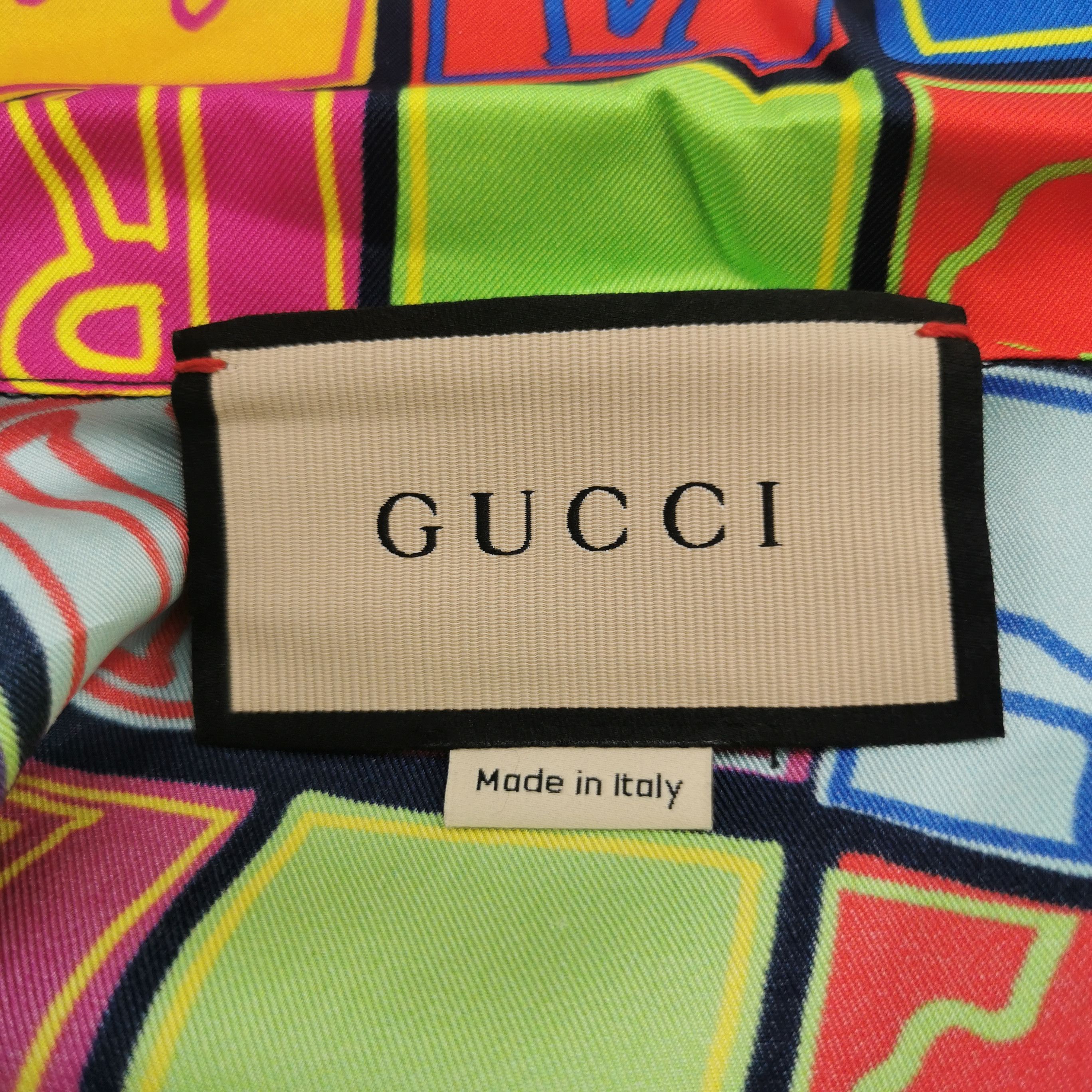 Gucci Gucci Silk Multi-Color Graphic Block Shirt 44 Size US S / EU 44-46 / 1 - 6 Thumbnail