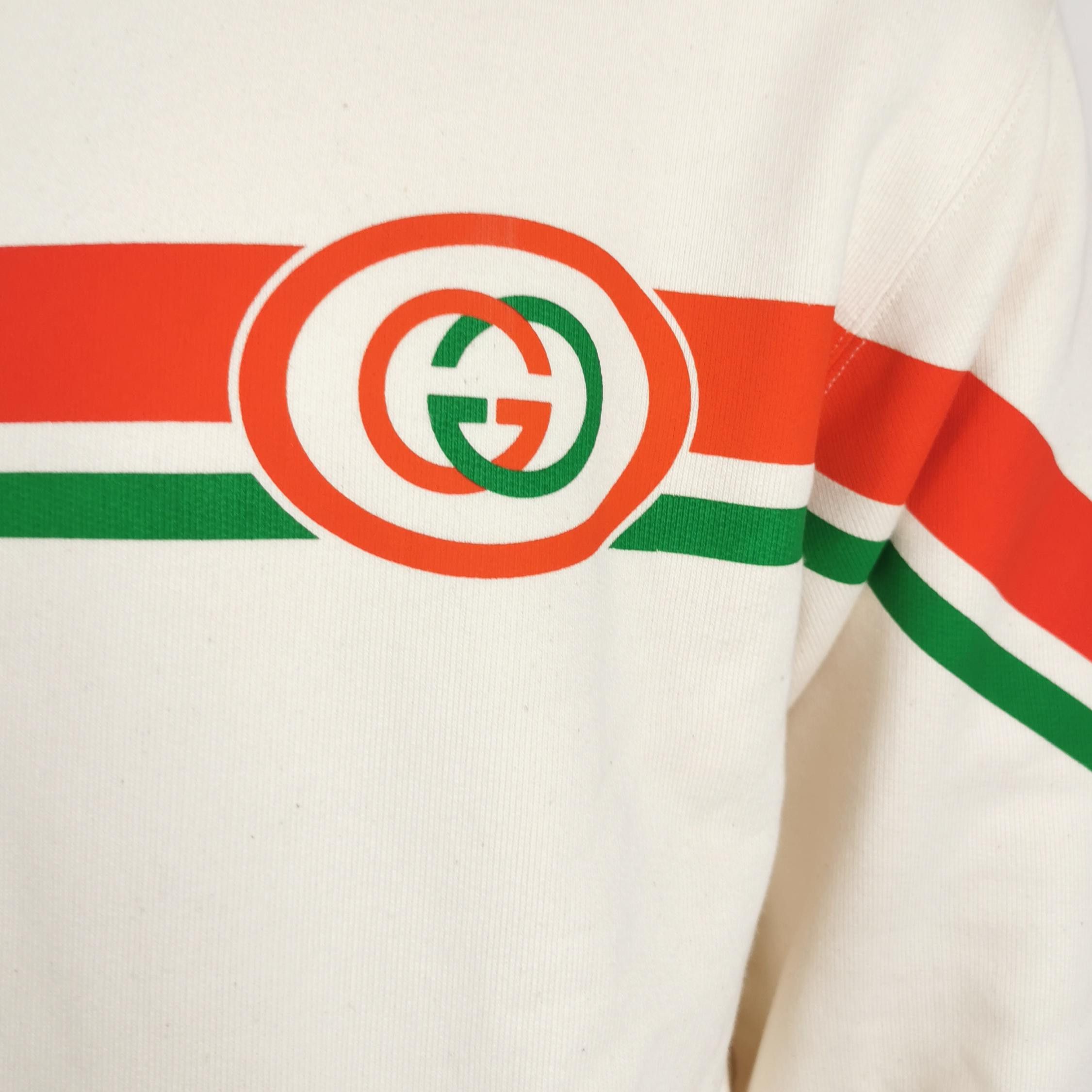 Gucci Gucci Stripe Logo Sweatshirt Size M Size US M / EU 48-50 / 2 - 3 Thumbnail