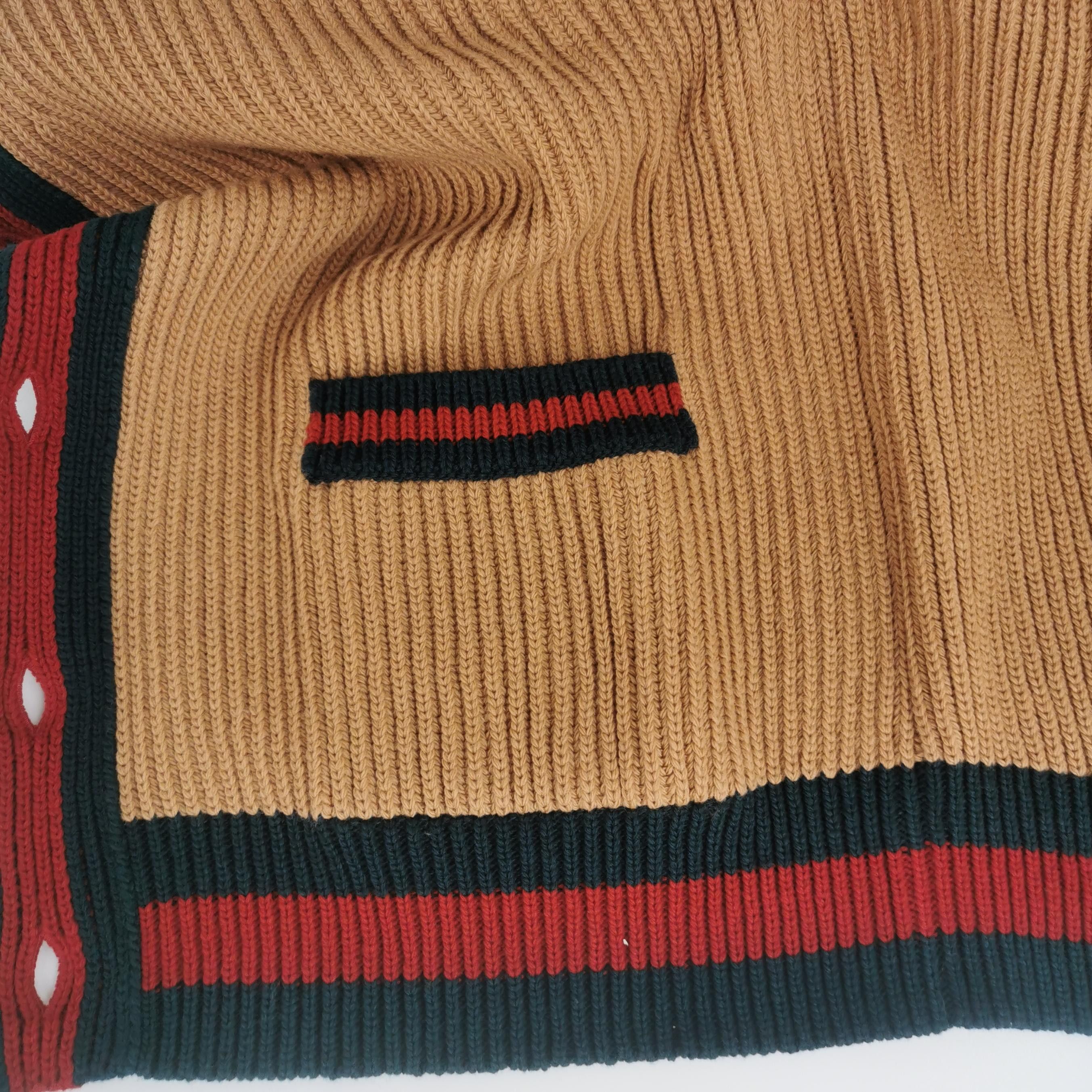 Gucci Gucci Web Stripe Wool Cardigan XL Size US XL / EU 56 / 4 - 3 Thumbnail