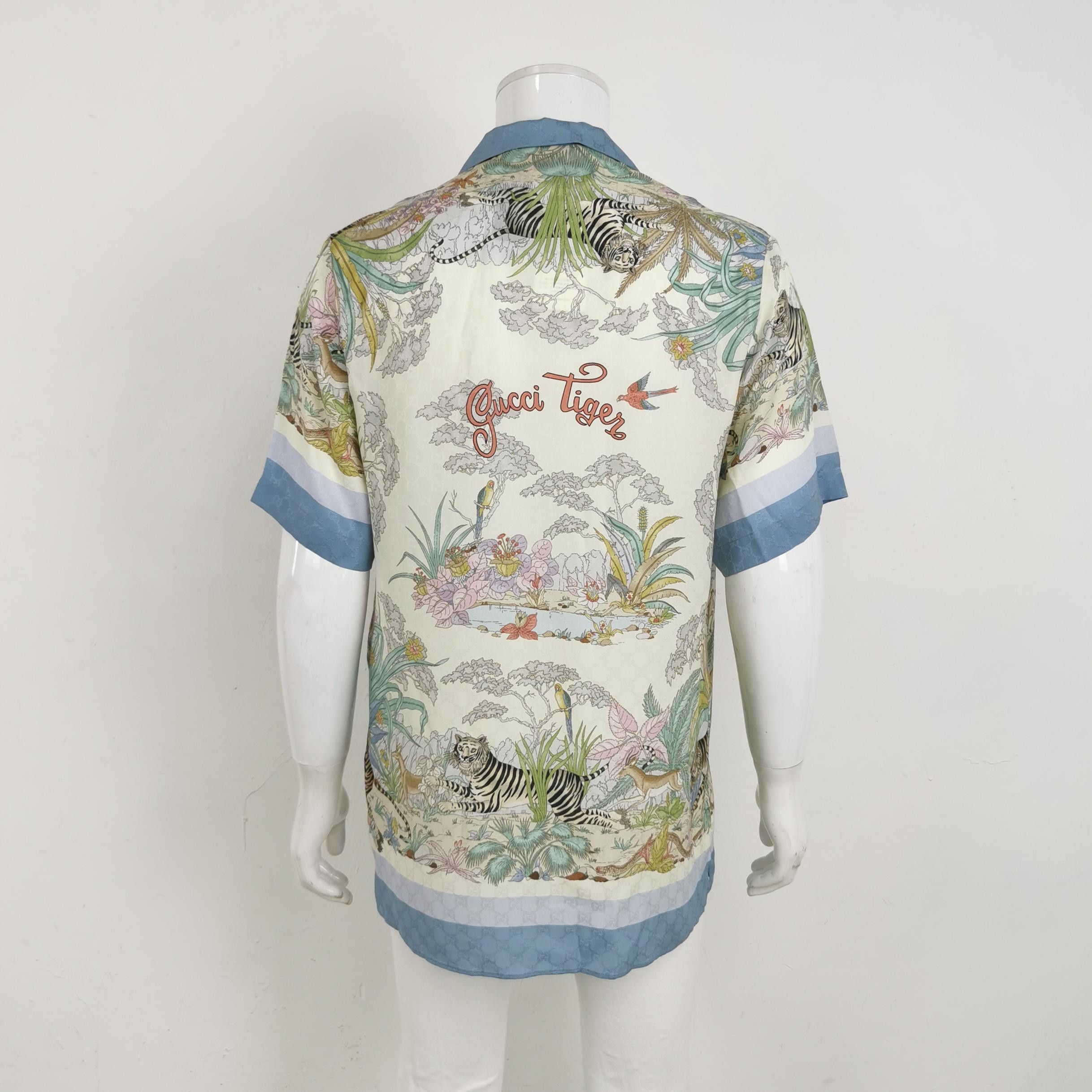 Gucci Gucci Floral Tiger Silk Shirt Size 46 Size US S / EU 44-46 / 1 - 2 Thumbnail