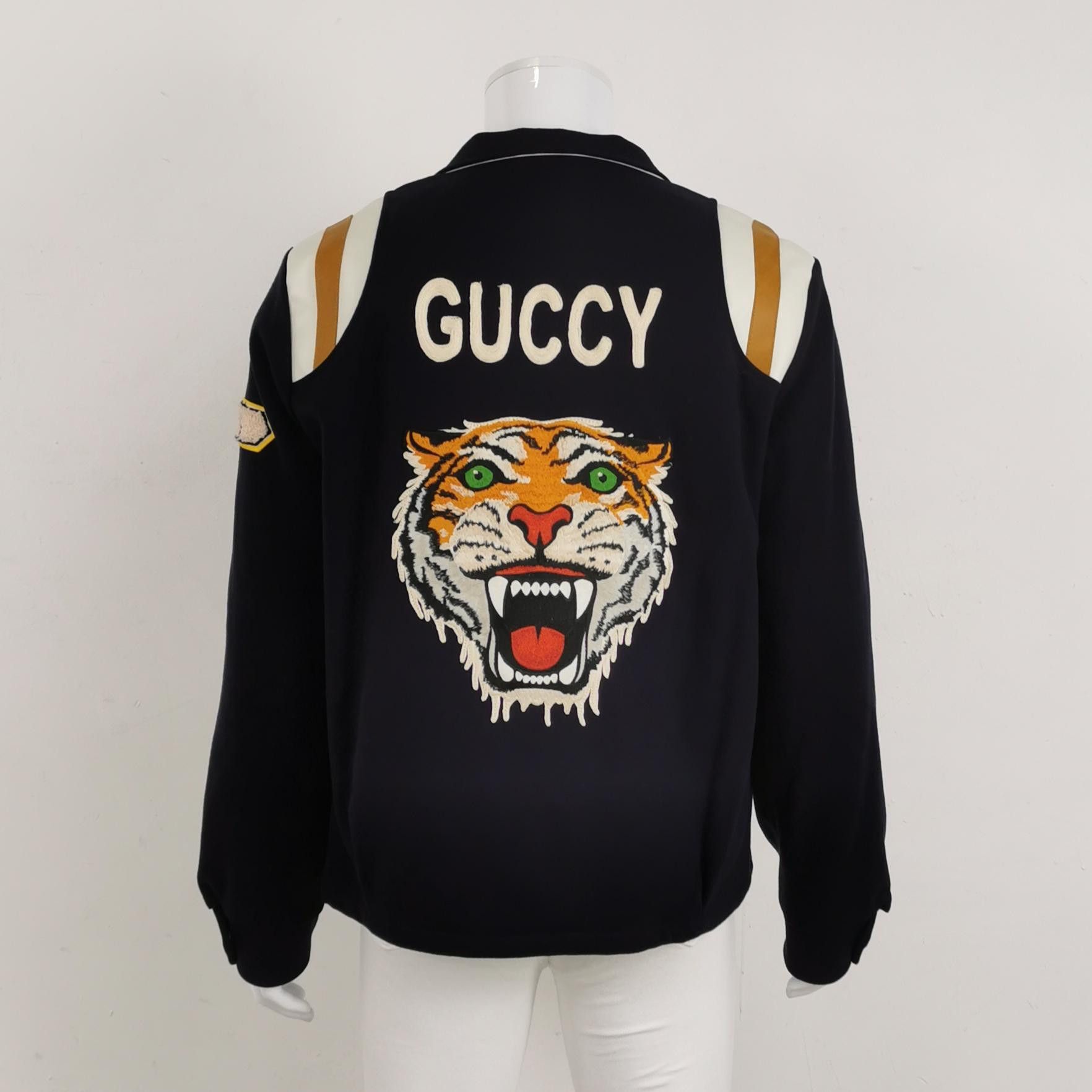 Gucci Gucci Tiger Patch Wool Varsity Jacket 52 Size US L / EU 52-54 / 3 - 2 Thumbnail