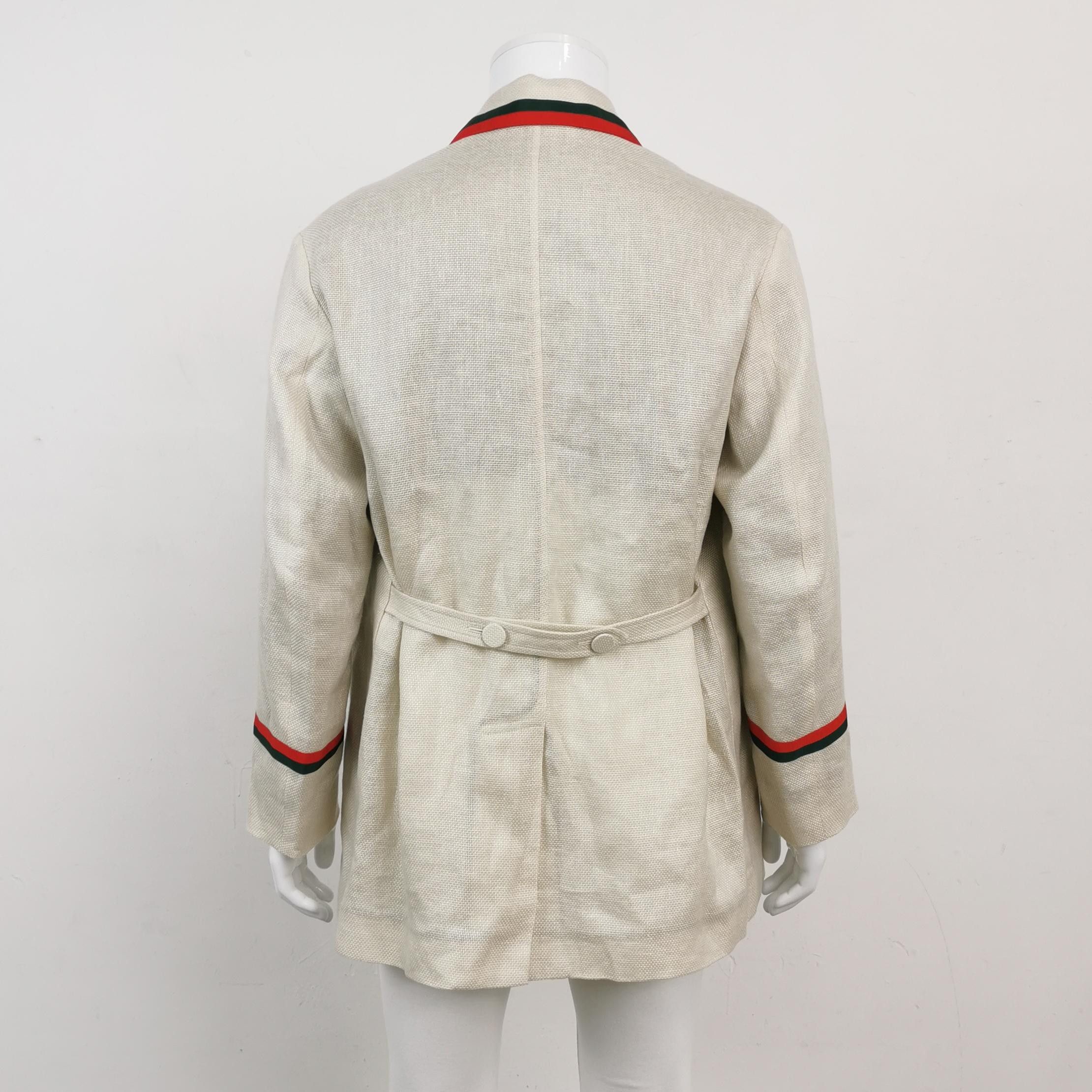 Gucci Gucci GAOK Stripe Linen Jacket 44 Size US S / EU 44-46 / 1 - 2 Thumbnail