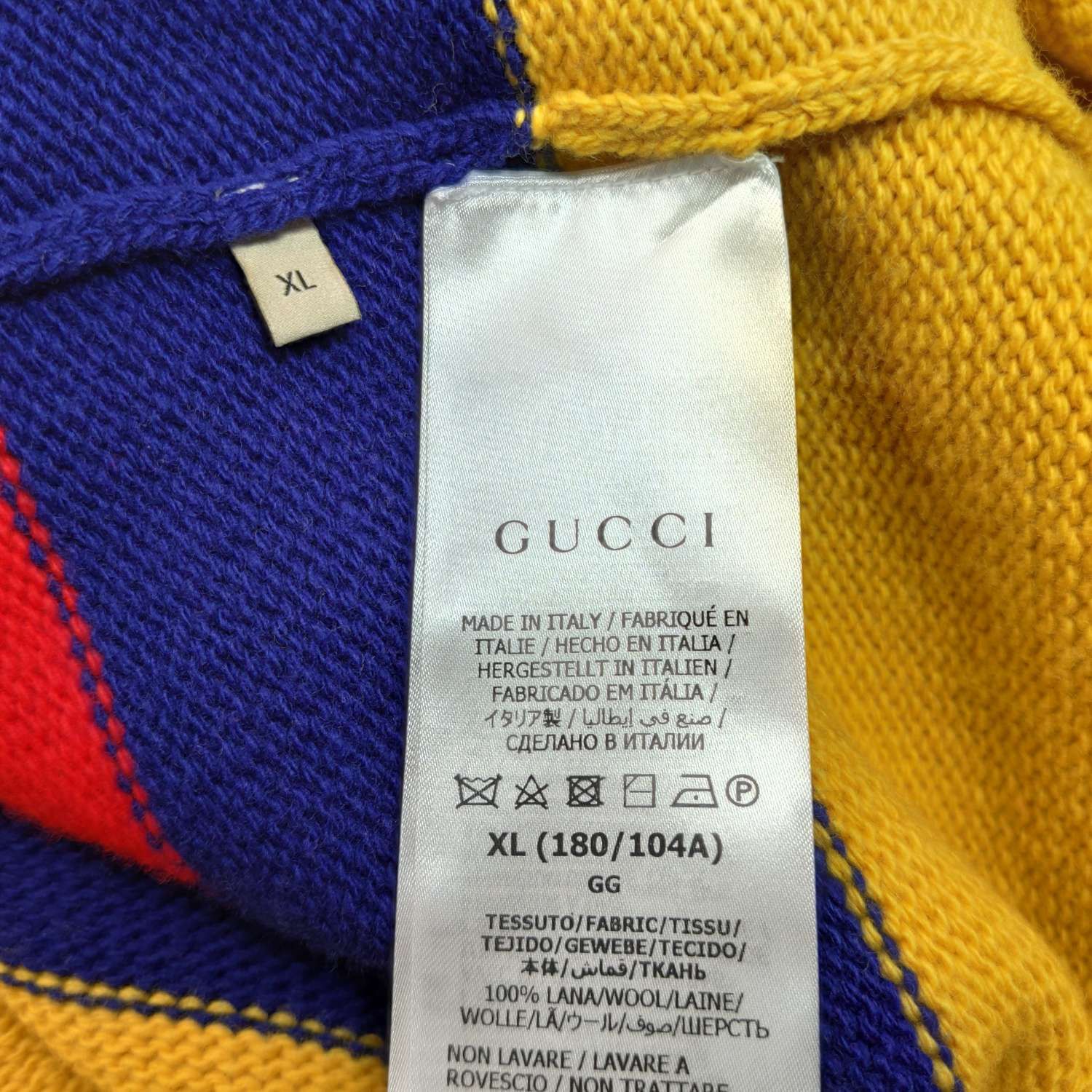 Gucci Gucci 100 Striped Wool Sweater XL Size US XL / EU 56 / 4 - 6 Thumbnail
