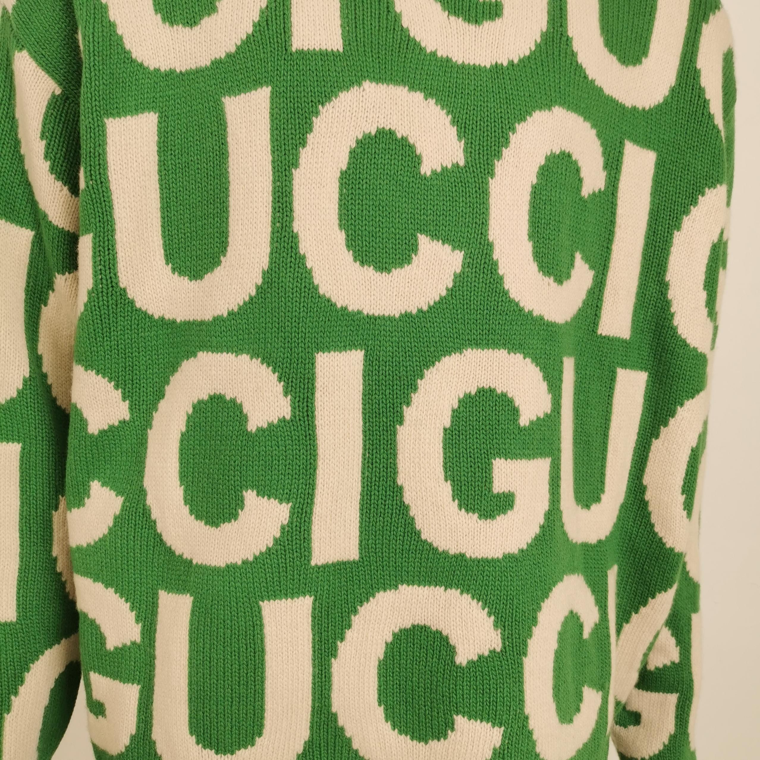 Gucci Gucci All-Over Logo Wool Sweater XL Size US XL / EU 56 / 4 - 3 Thumbnail