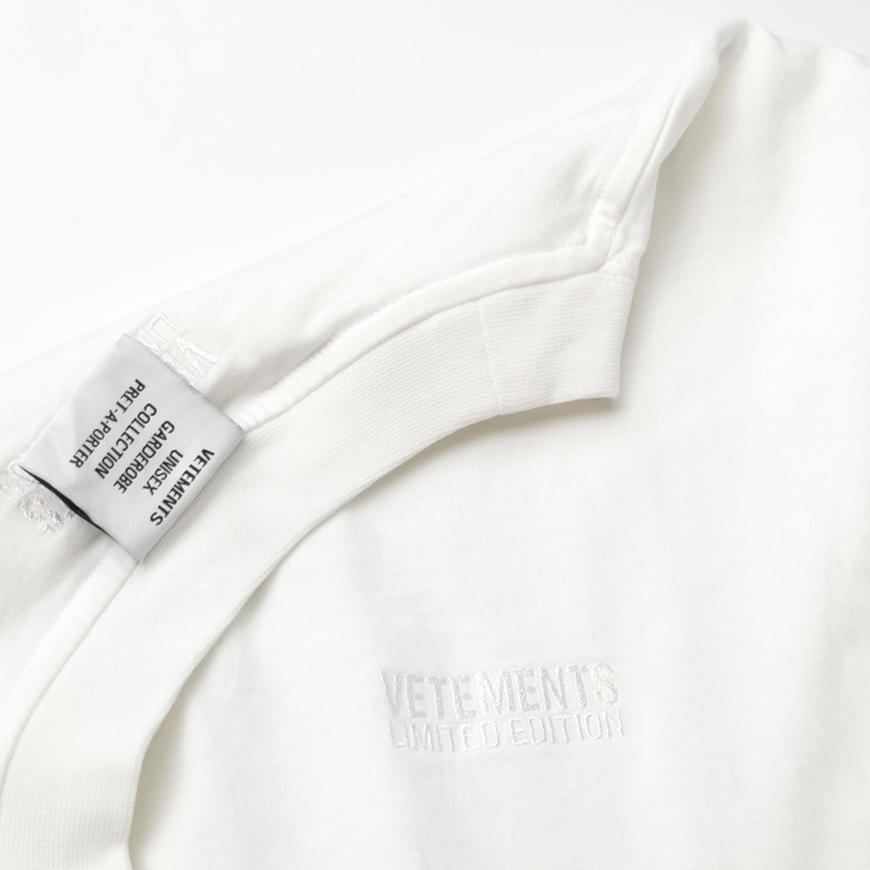 Vetements Vetements Logo Embroidery T-Shirt White XS Size US XS / EU 42 / 0 - 4 Thumbnail