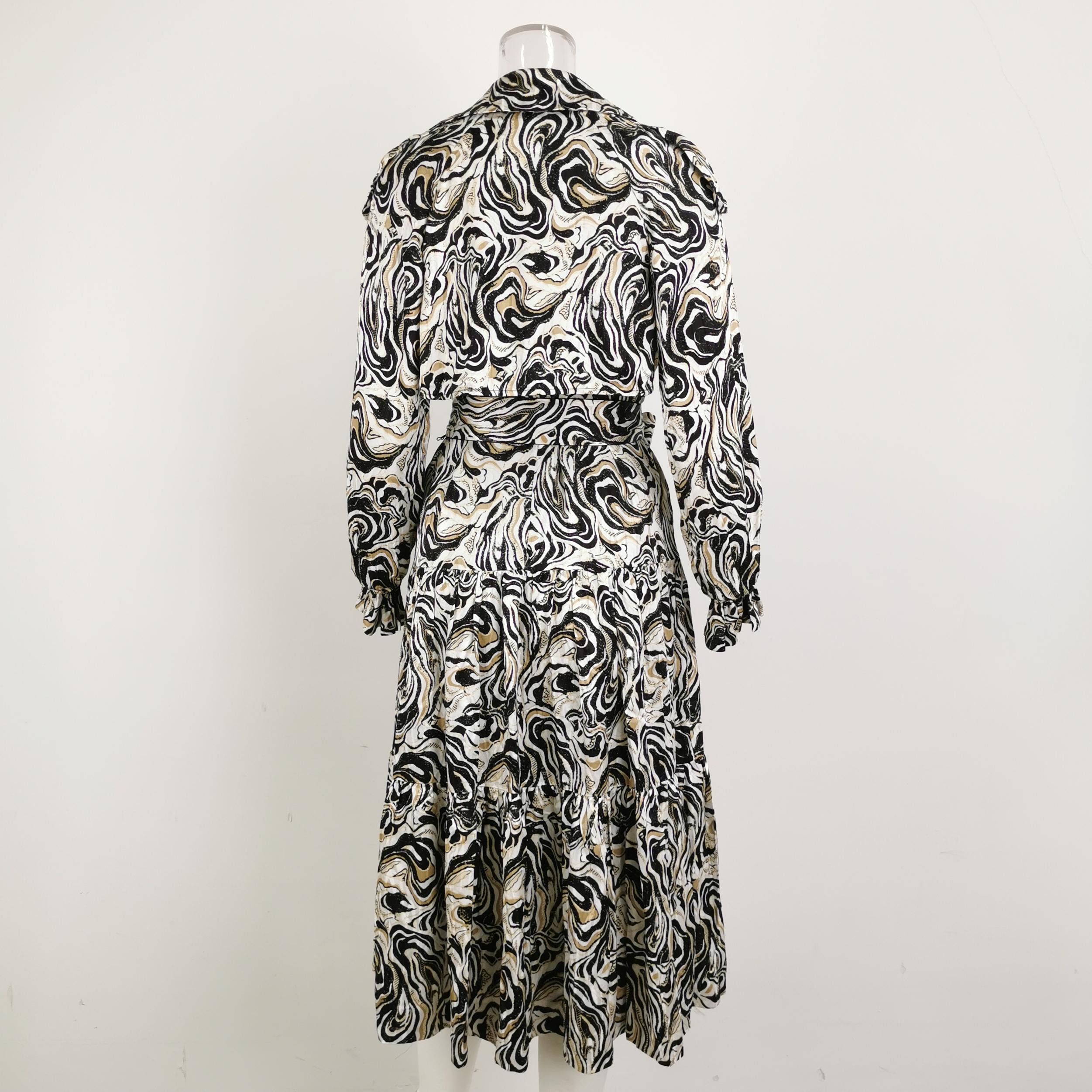 Diane von Furstenberg DVF Abstract Swirl Print Wrap Jacket Size XS Size XS / US 0-2 / IT 36-38 - 4 Thumbnail