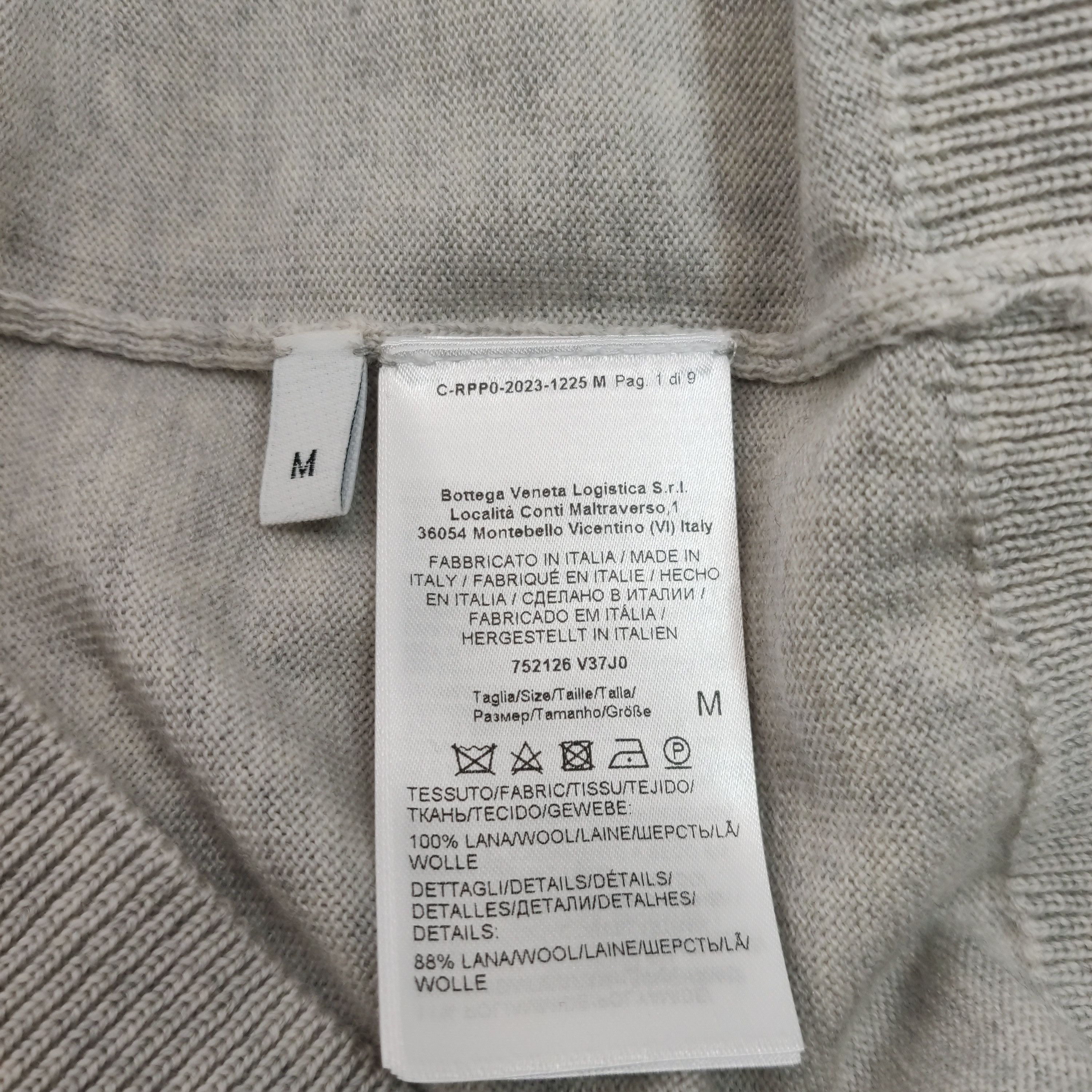 Bottega Veneta Bottega Veneta Gray Wool Polo Sweater Size M Size US M / EU 48-50 / 2 - 9 Thumbnail