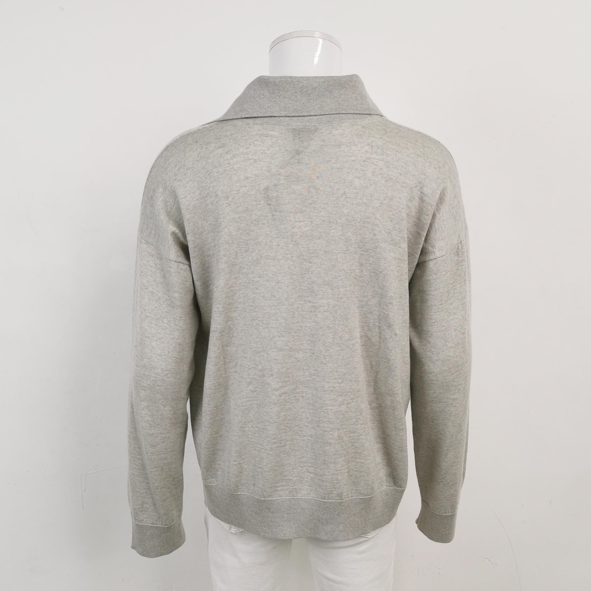 Bottega Veneta Bottega Veneta Gray Wool Polo Sweater Size M Size US M / EU 48-50 / 2 - 3 Thumbnail