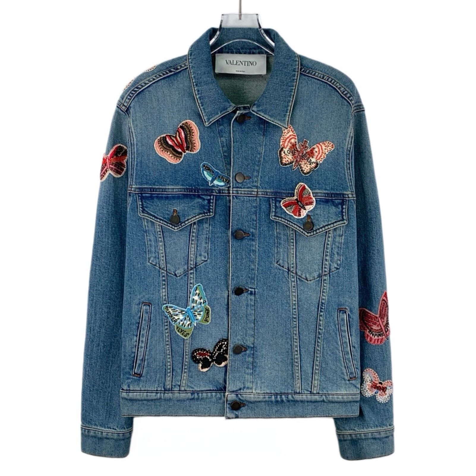 Valentino Valentino Butterfly Beaded Denim Jacket 38 Size XS / US 0-2 / IT 36-38 - 2 Thumbnail