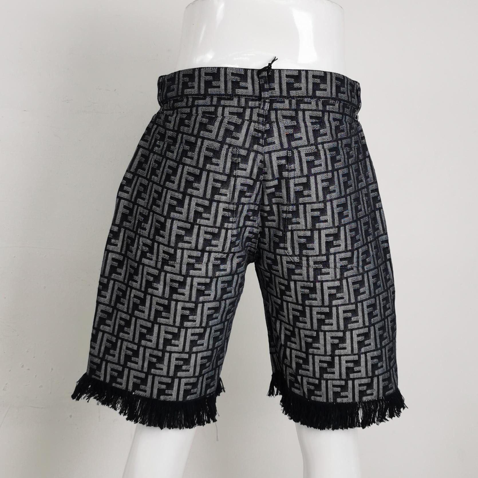 Fendi Fendi Monogram Fringe Shorts 33 Size US 33 - 3 Thumbnail