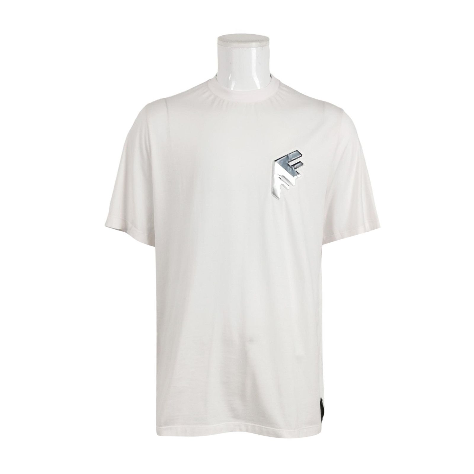 Fendi Fendi Silver 3D Logo T-Shirt S Size US S / EU 44-46 / 1 - 2 Thumbnail