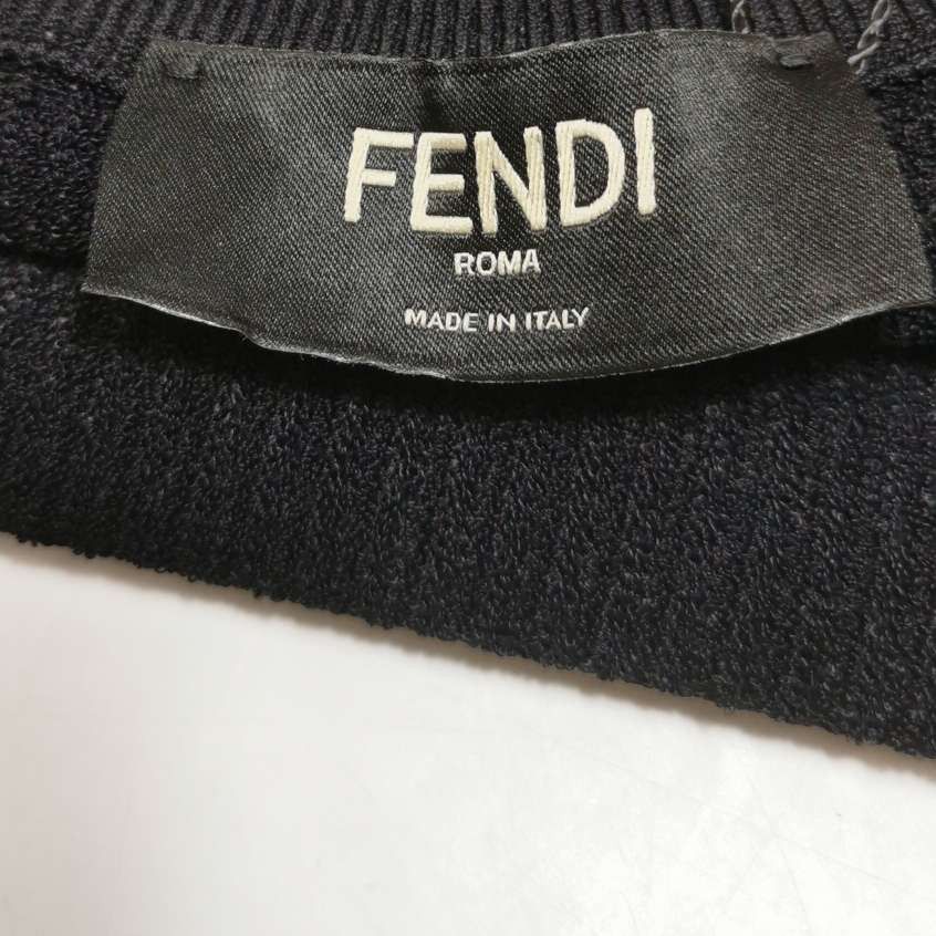 Fendi Fendi Ribbed Short Sleeve Knit Sweater Size 48 Size US M / EU 48-50 / 2 - 6 Thumbnail