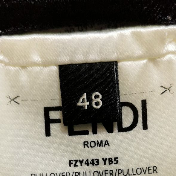 Fendi Fendi Ribbed Short Sleeve Knit Sweater Size 48 Size US M / EU 48-50 / 2 - 8 Thumbnail