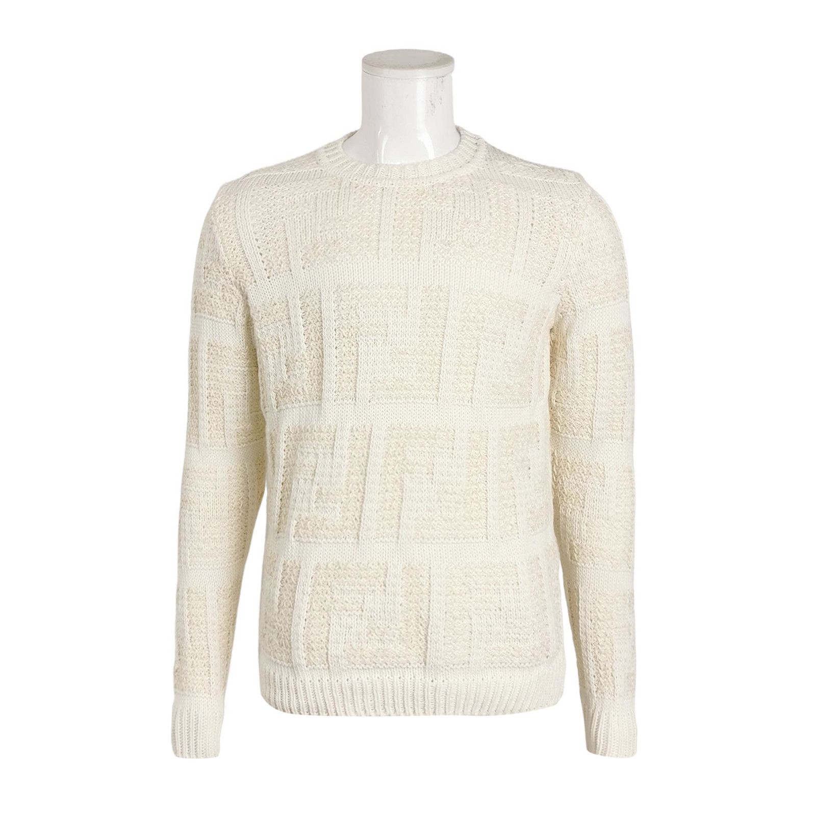Fendi Fendi FF Pattern Cotton Linen Sweater IT 48 Size US M / EU 48-50 / 2 - 2 Thumbnail
