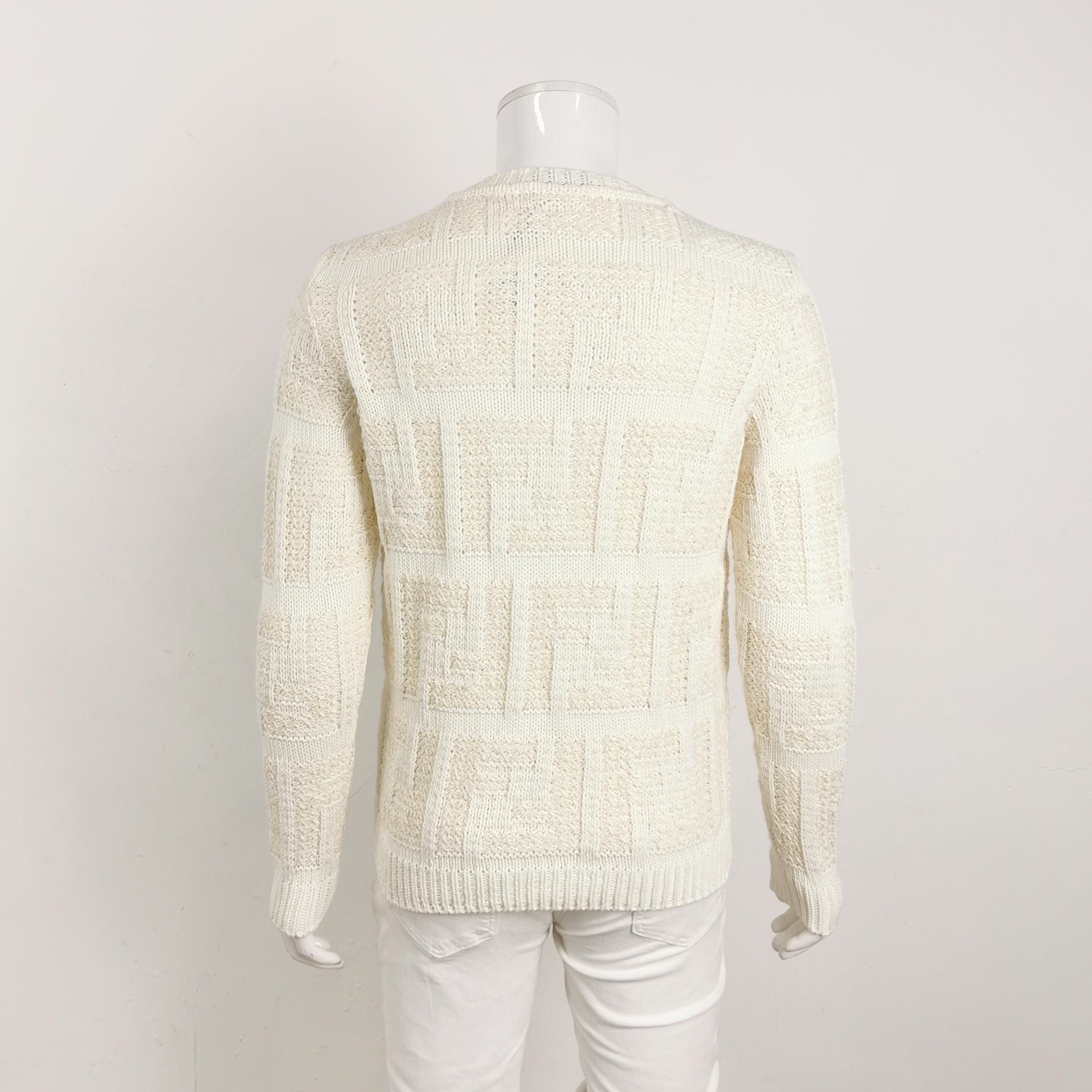 Fendi Fendi FF Pattern Cotton Linen Sweater IT 48 Size US M / EU 48-50 / 2 - 3 Thumbnail