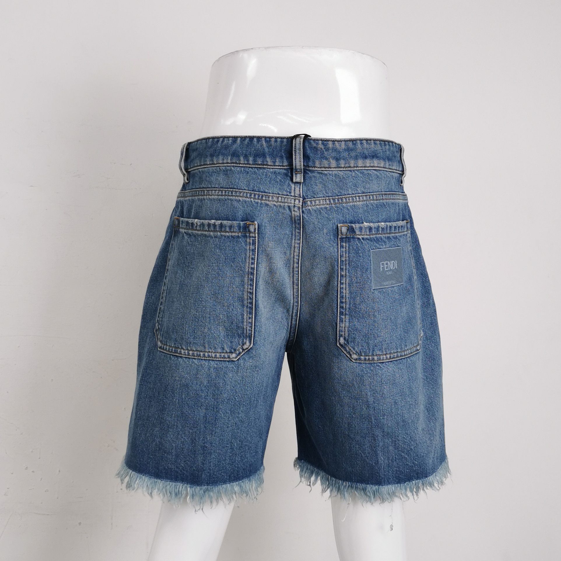 Fendi Fendi Leather Trim Denim Shorts Size 32 Size US 32 / EU 48 - 3 Thumbnail
