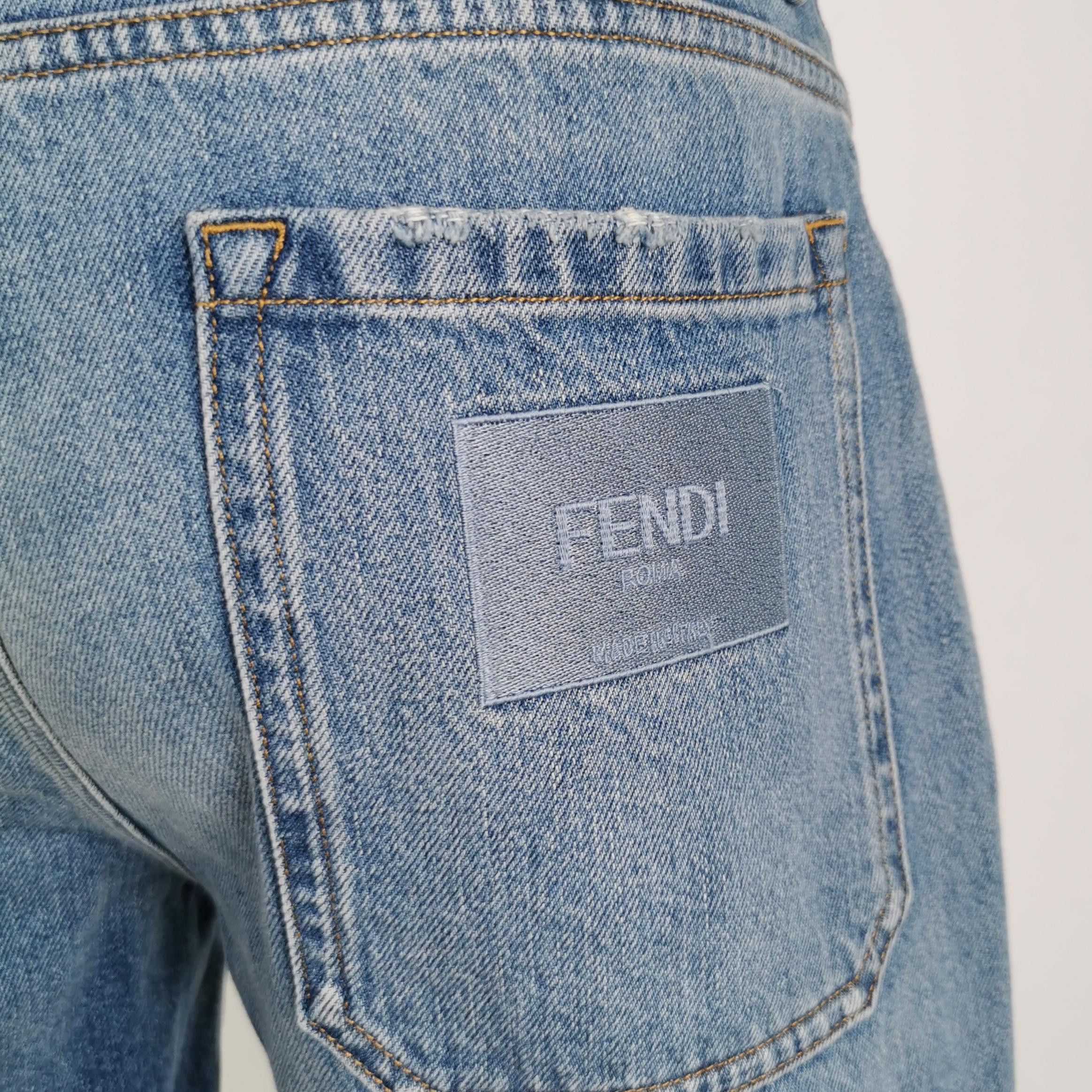 Fendi Fendi Fringed Denim Shorts Size 30 Size US 30 / EU 46 - 4 Thumbnail