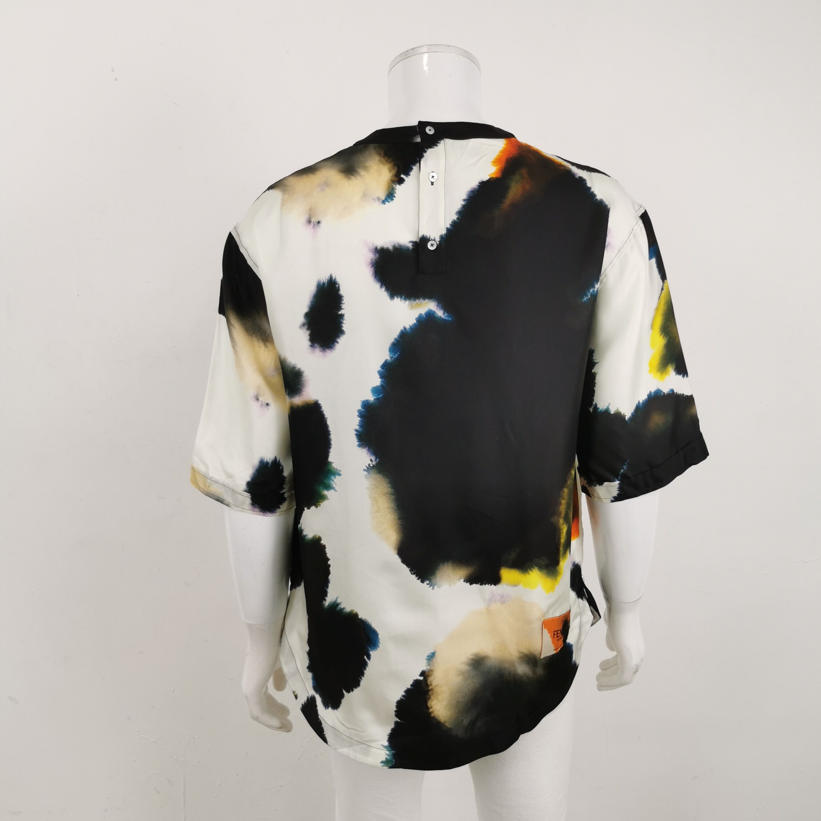 Fendi Fendi Watercolor Print Silk T-Shirt S Size US S / EU 44-46 / 1 - 3 Thumbnail