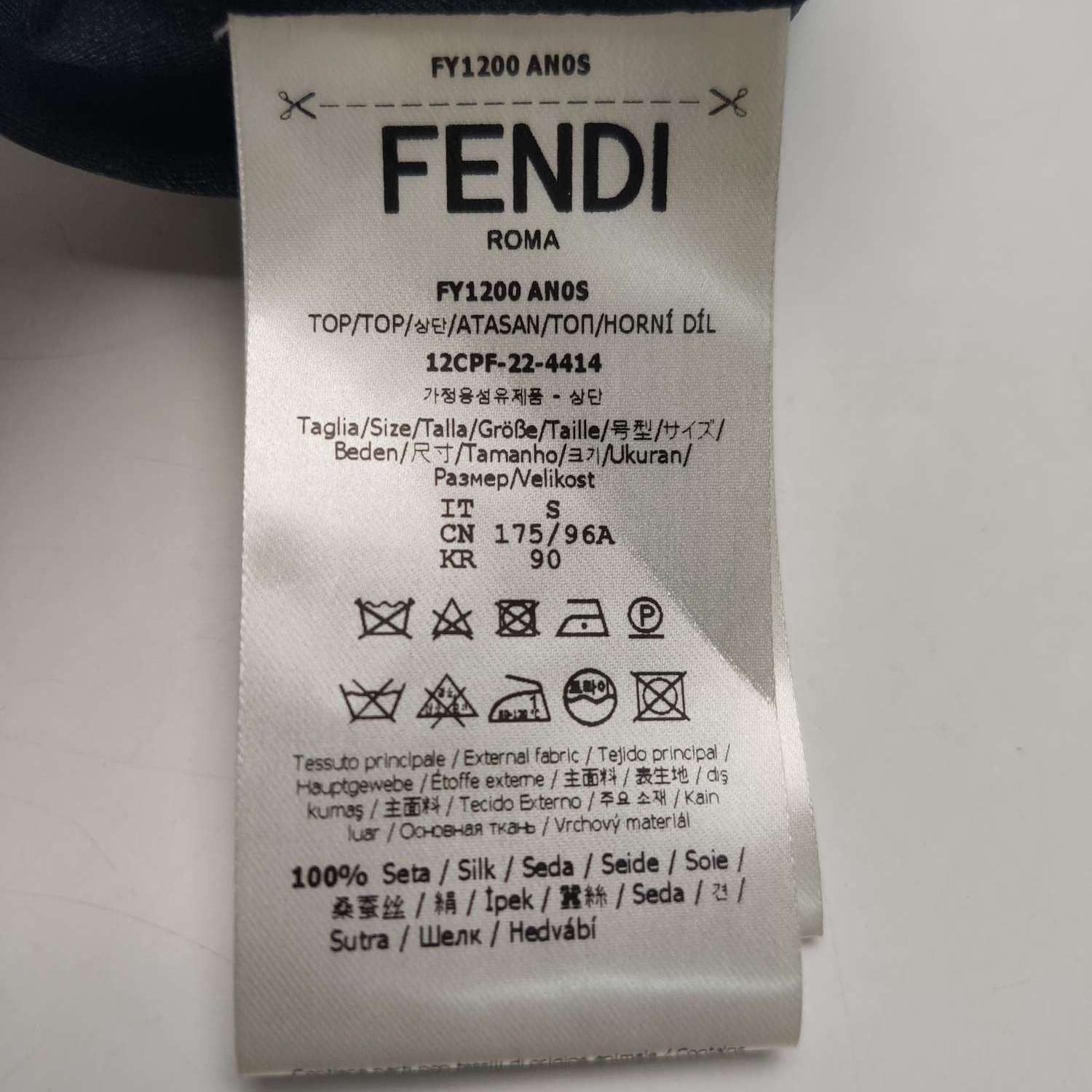Fendi Fendi Watercolor Print Silk T-Shirt S Size US S / EU 44-46 / 1 - 10 Thumbnail