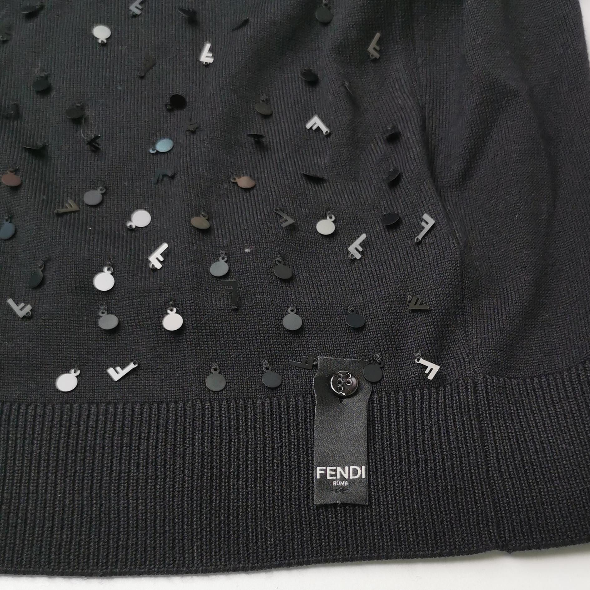 Fendi Fendi Sequin Logo Wool Sweater Size S Size US S / EU 44-46 / 1 - 4 Thumbnail