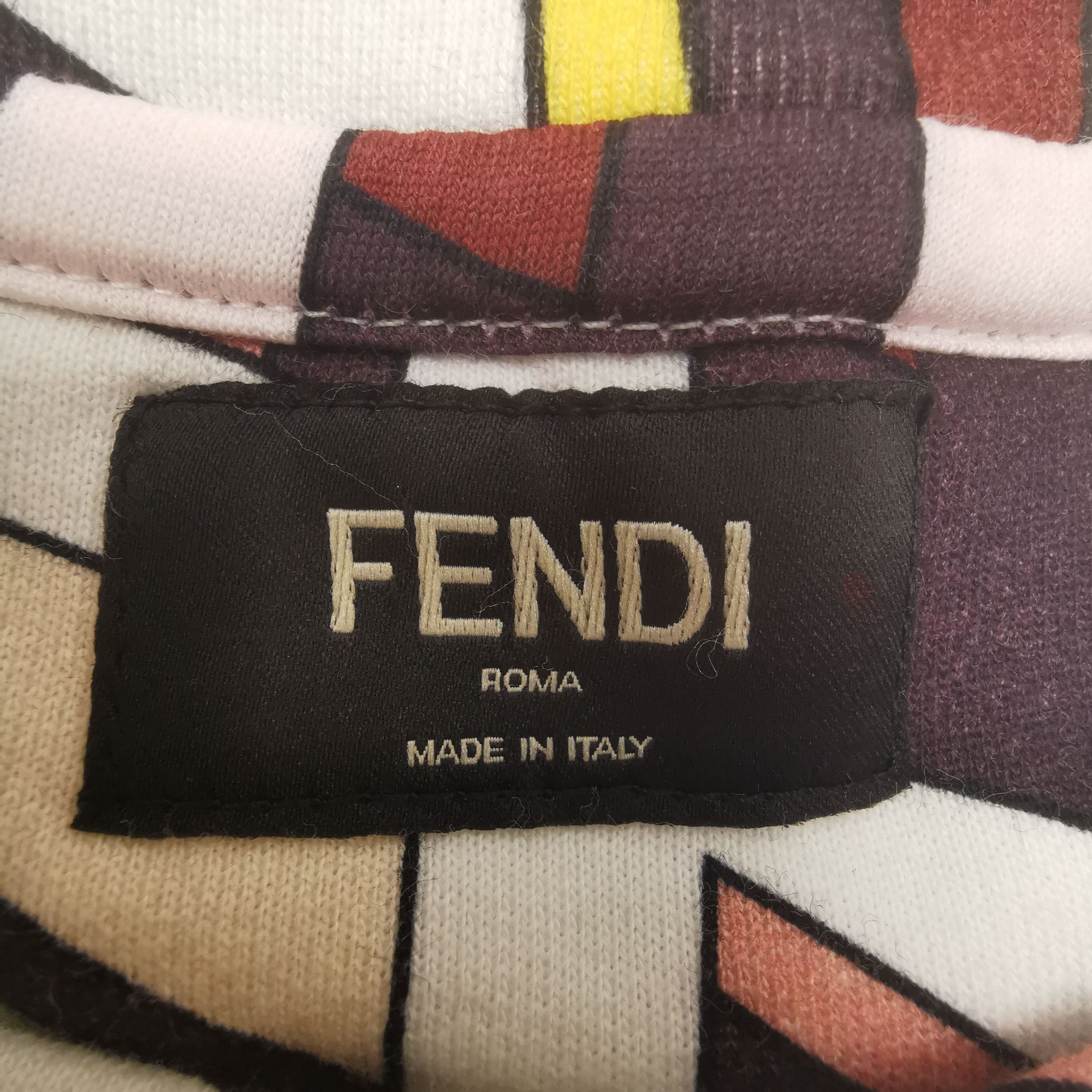 Fendi Fendi Geometric Print Cotton Sweatshirt Size 48 Size US M / EU 48-50 / 2 - 5 Thumbnail