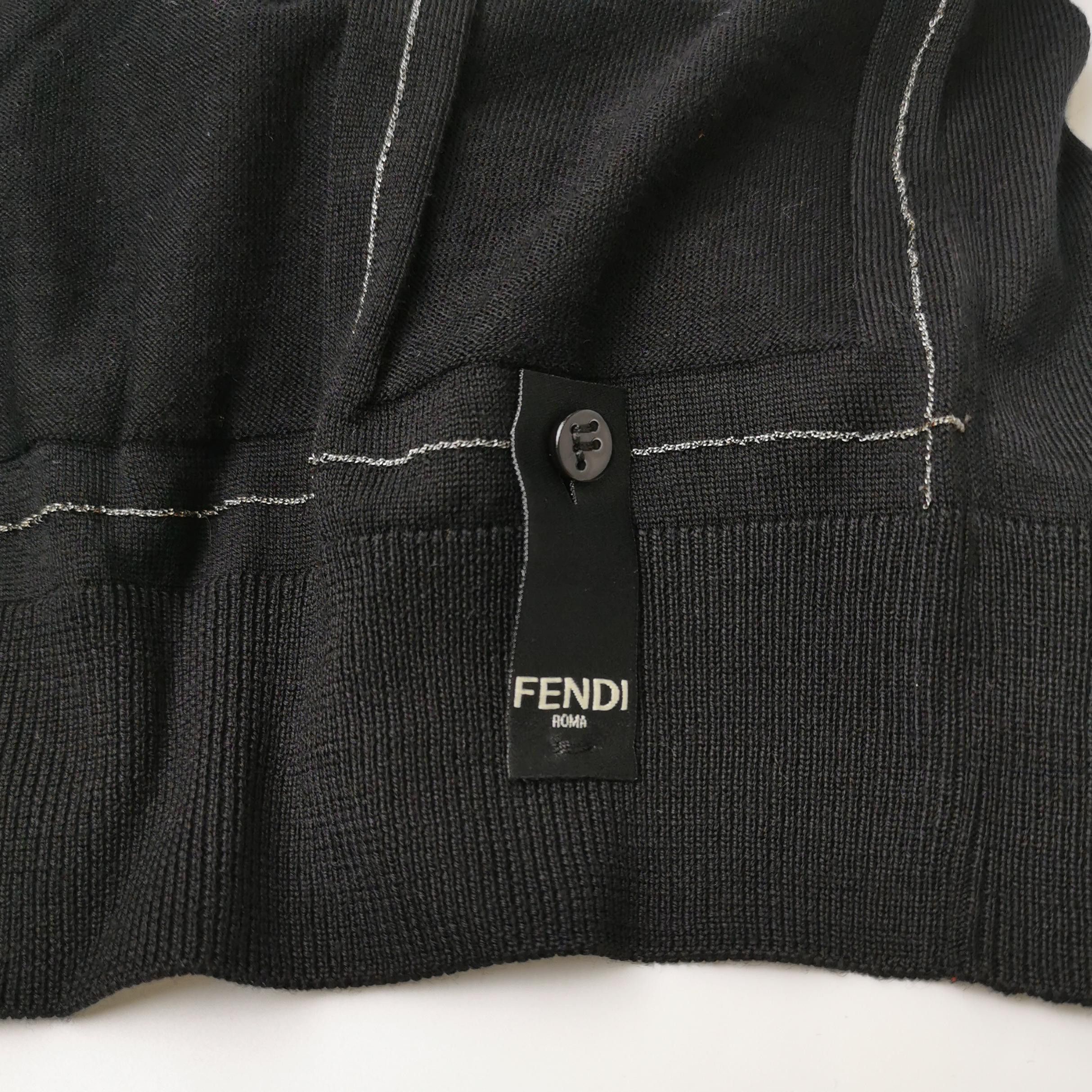 Fendi Fendi Grid Pattern Wool Pullover Size 46 Size US S / EU 44-46 / 1 - 4 Thumbnail