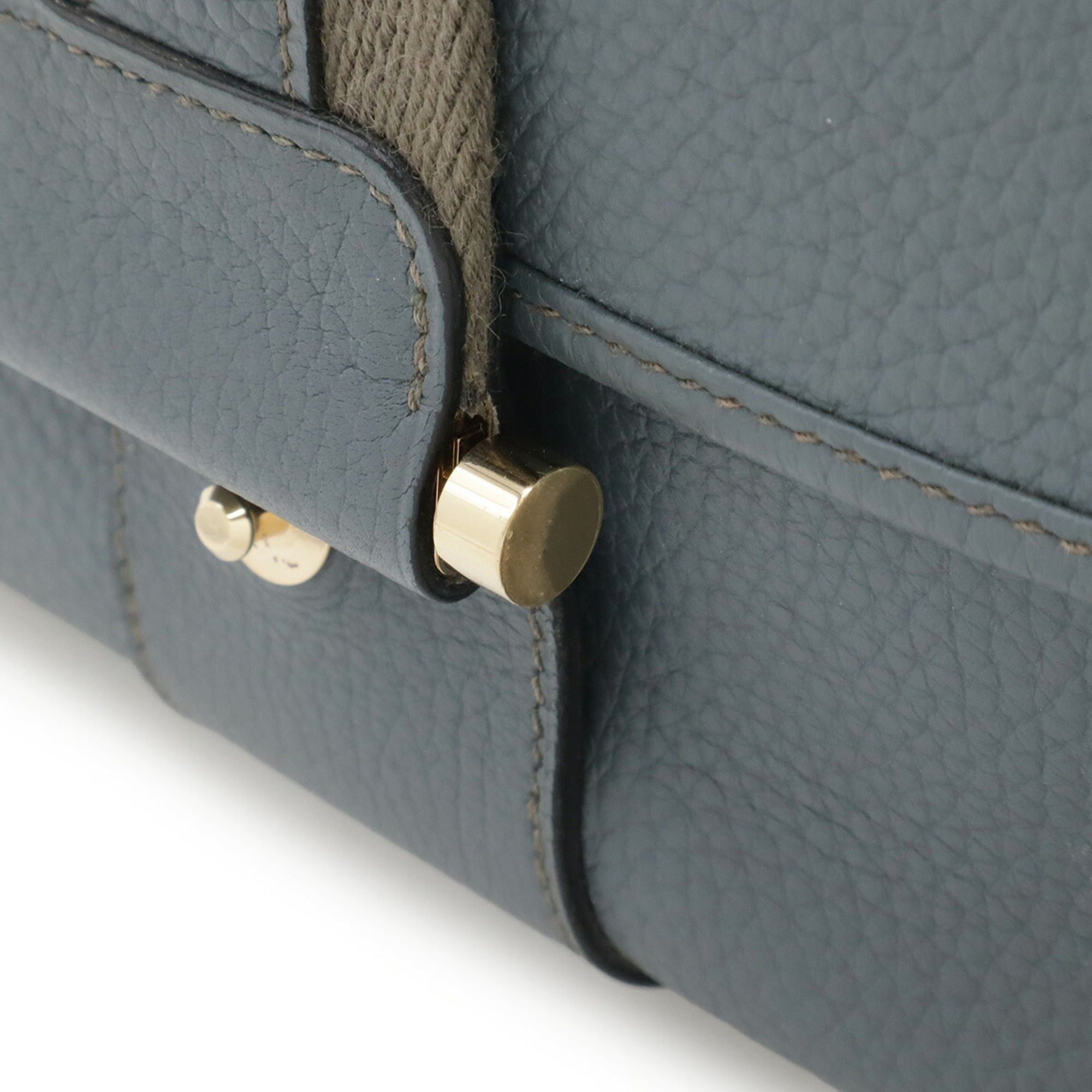 Hermes Hermes Bour Lang Shoulder Bag, Taurillon Clemence Leather, Blue Orage (Light Gray), □R Stamp Size ONE SIZE - 6 Thumbnail