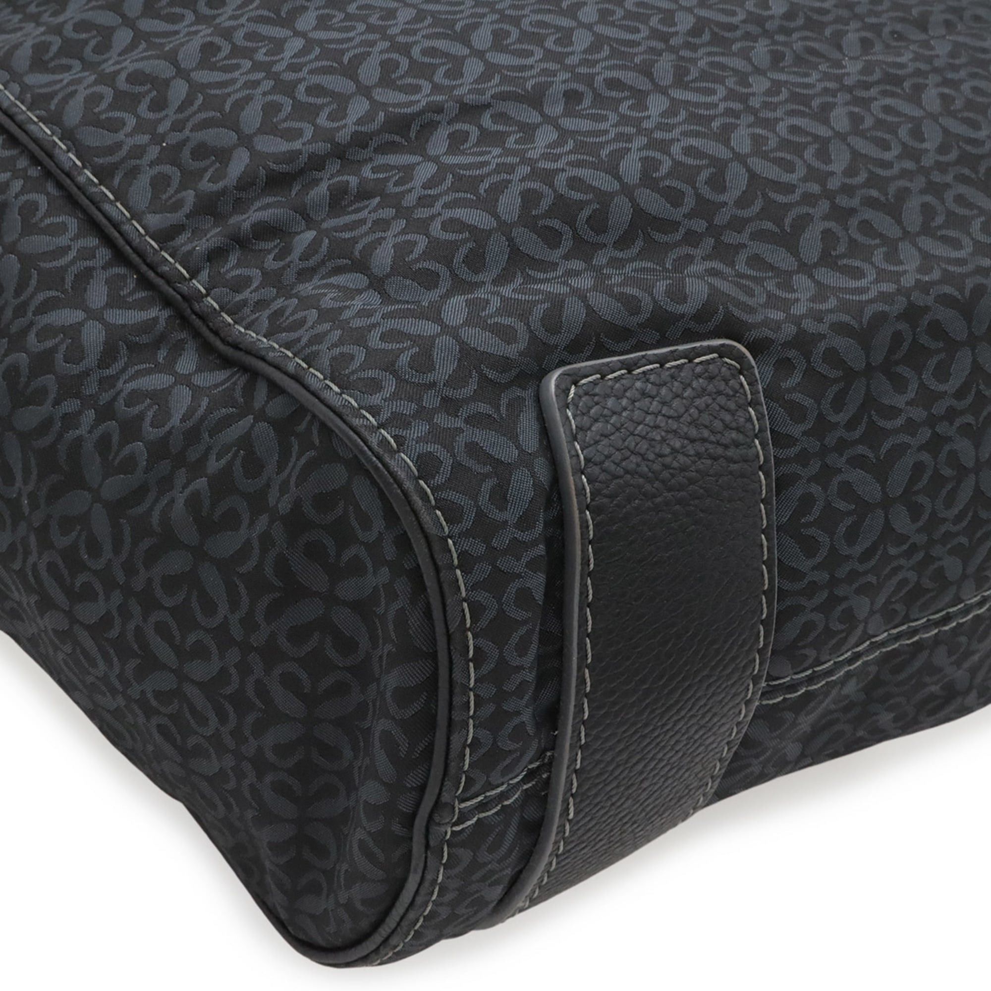 Loewe LOEWE Repeat Anagram Tote Bag, Large Tote, Shoulder Nylon Canvas, Leather, Black Size ONE SIZE - 4 Thumbnail