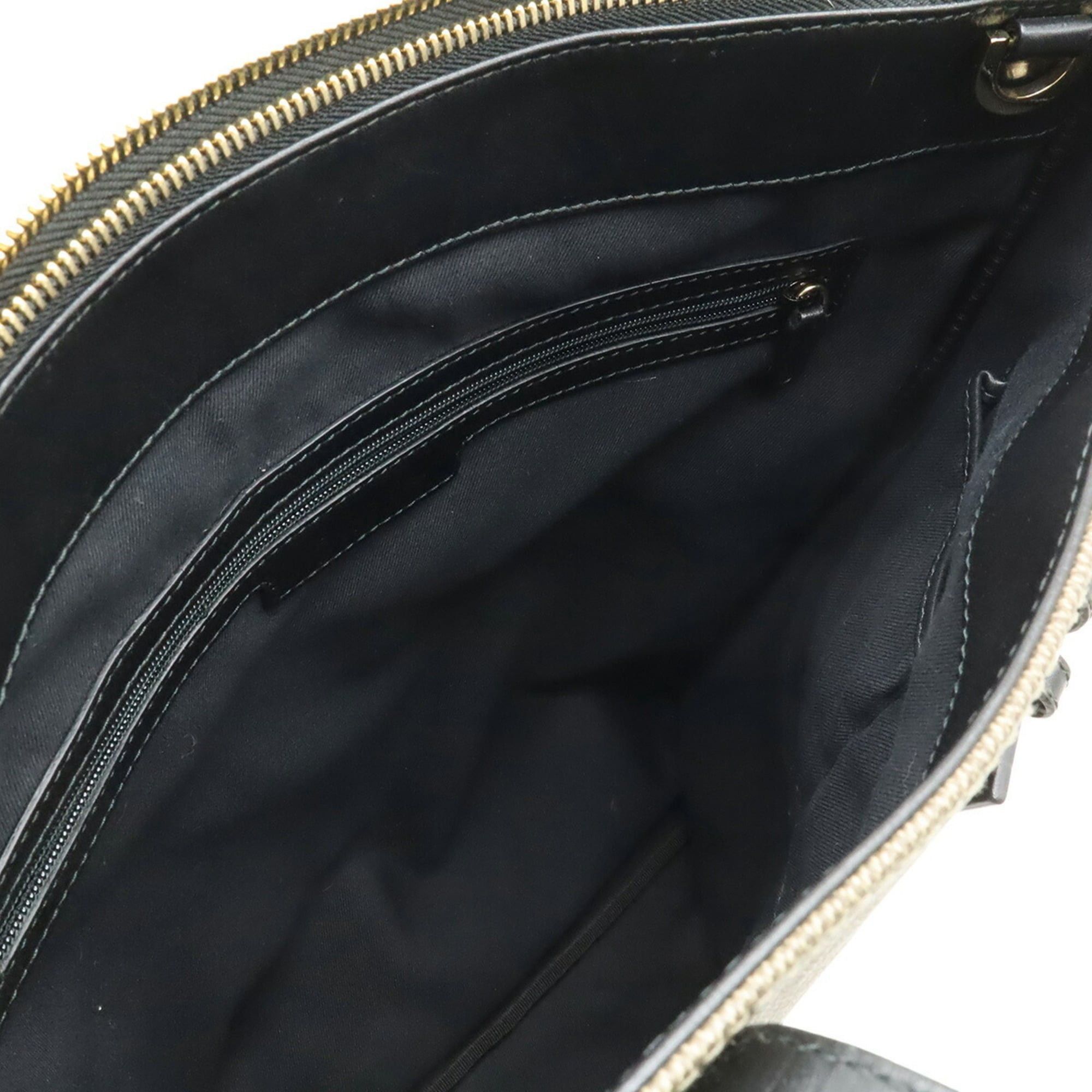 Bvlgari BVLGARI COLLEZIONE Tote Bag/Shoulder Bag, Leather, Greige/Black Size ONE SIZE - 7 Thumbnail
