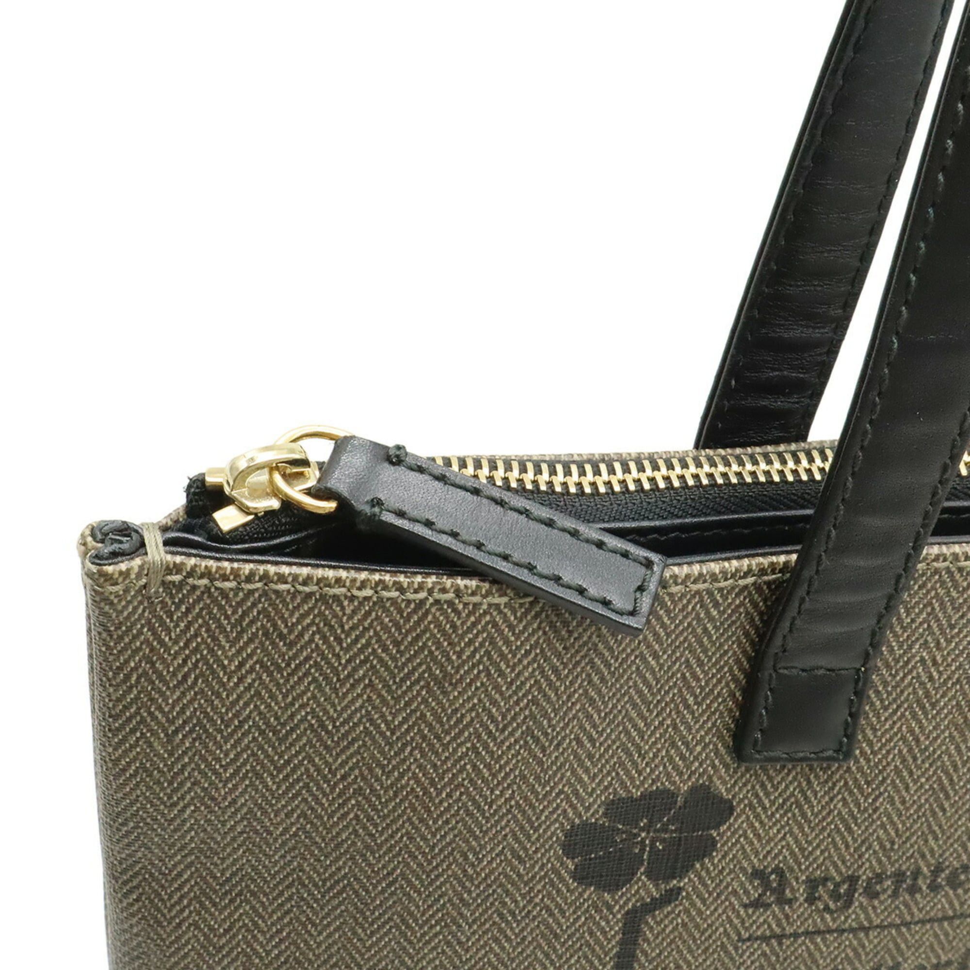 Bvlgari BVLGARI COLLEZIONE Tote Bag/Shoulder Bag, Leather, Greige/Black Size ONE SIZE - 6 Thumbnail