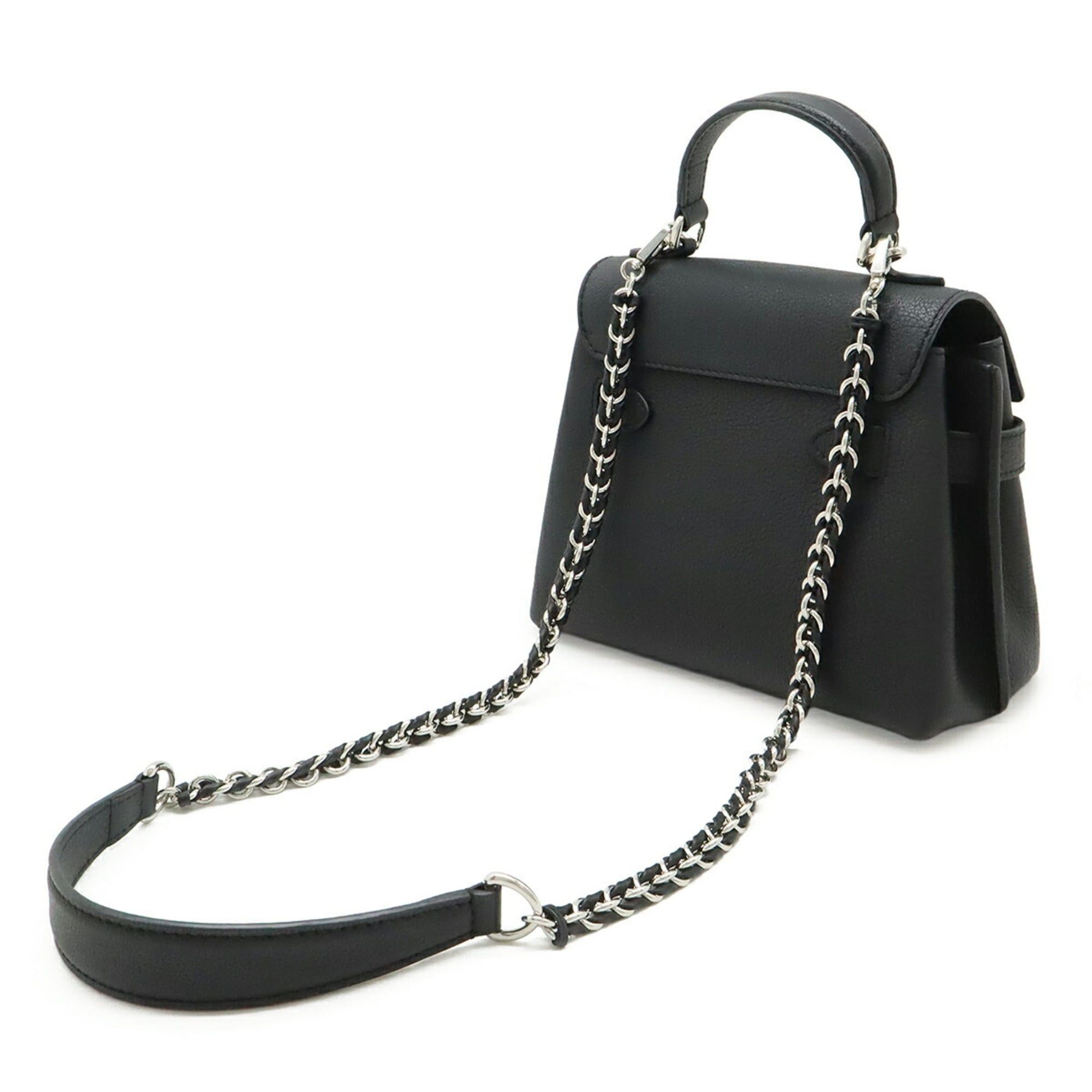 Louis Vuitton LOUIS VUITTON Lockme Ever Mini Handbag/Shoulder Bag, Soft Calf Leather, Noir Black (M20997) Size ONE SIZE - 3 Thumbnail