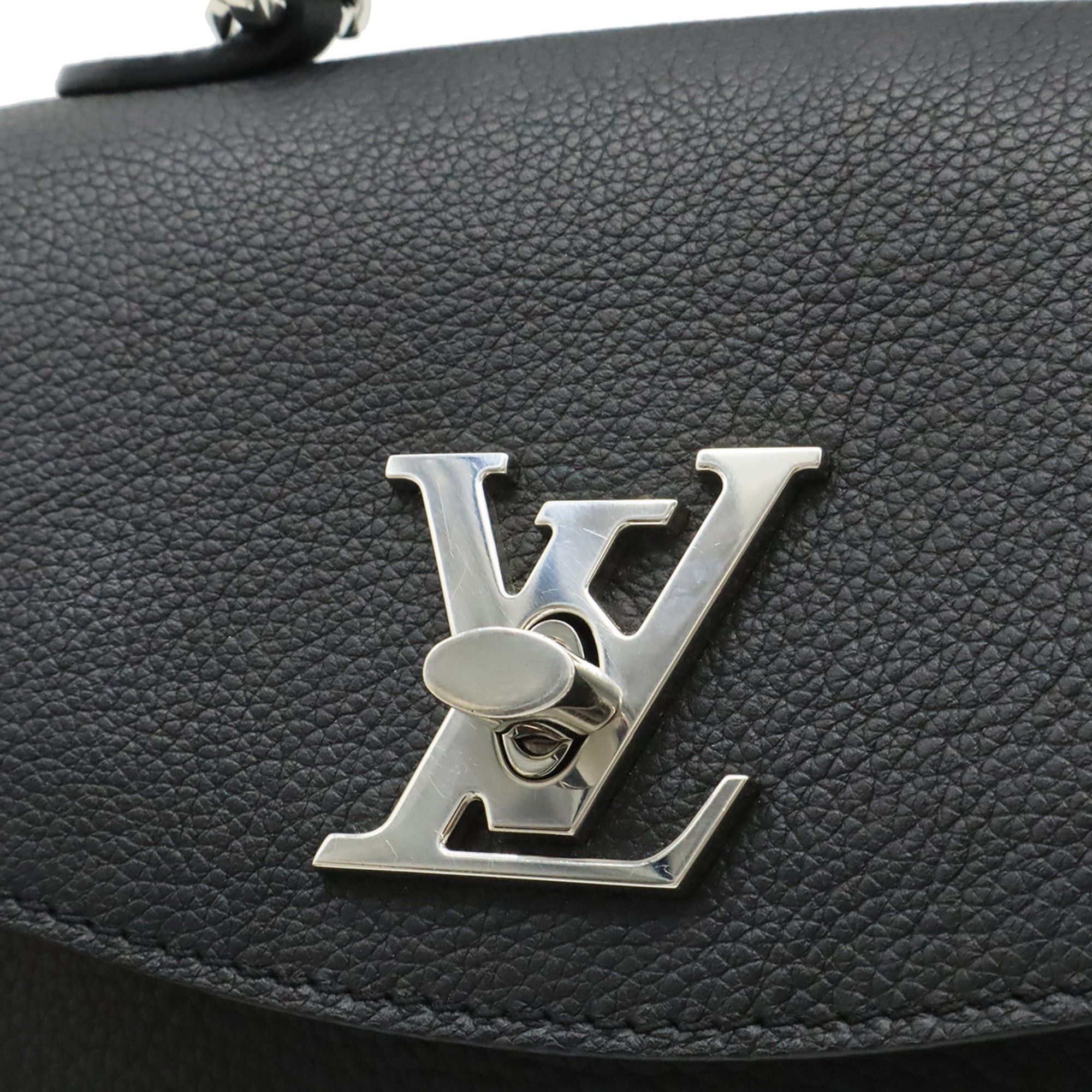 Louis Vuitton LOUIS VUITTON Lockme Ever Mini Handbag/Shoulder Bag, Soft Calf Leather, Noir Black (M20997) Size ONE SIZE - 10 Thumbnail