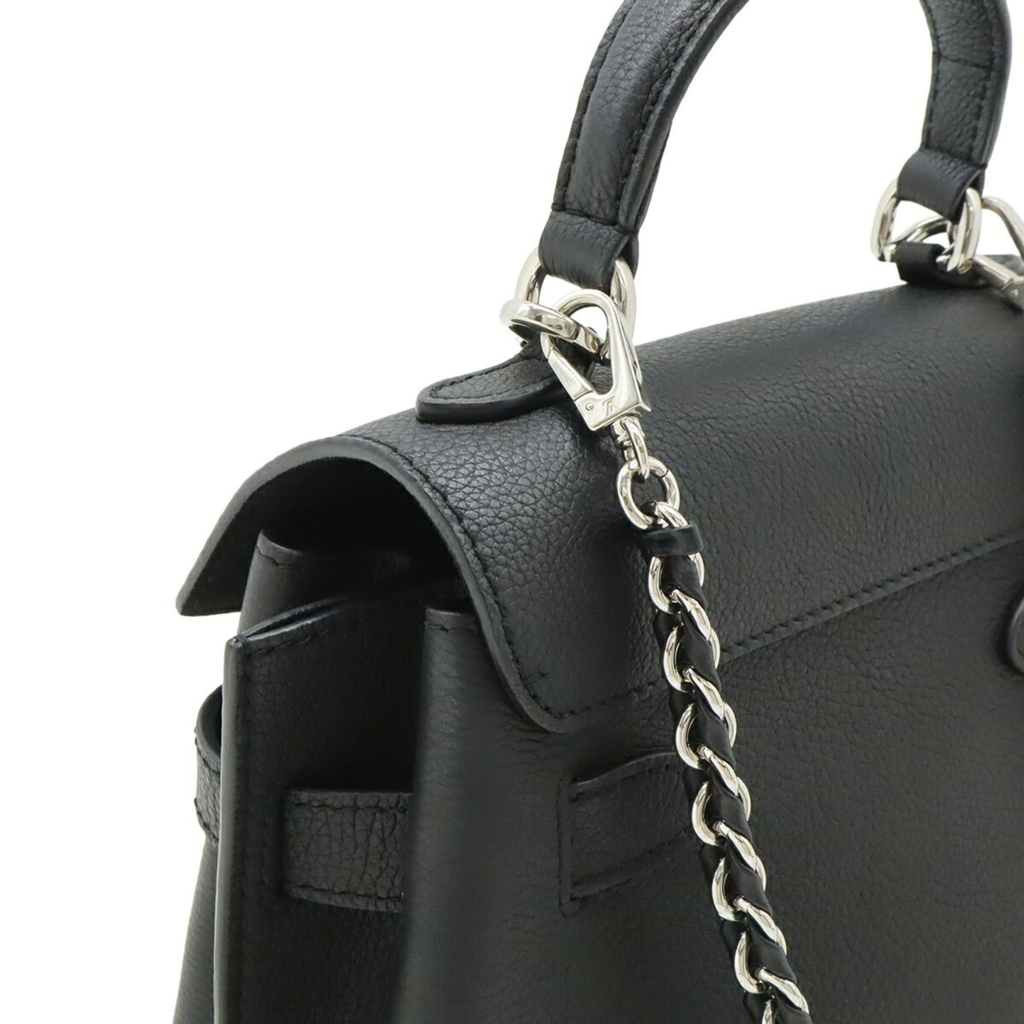 Louis Vuitton LOUIS VUITTON Lockme Ever Mini Handbag/Shoulder Bag, Soft Calf Leather, Noir Black (M20997) Size ONE SIZE - 5 Thumbnail